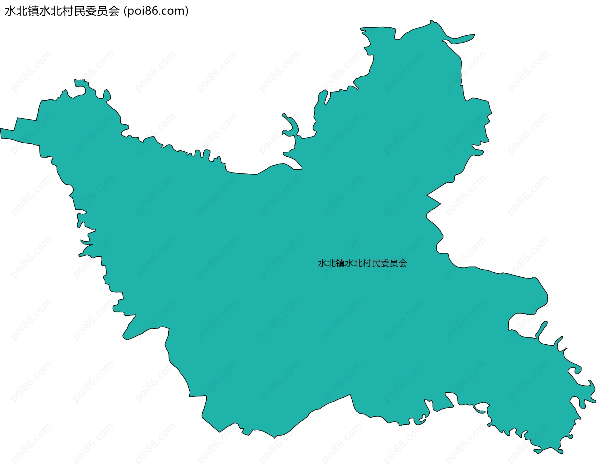 水北镇水北村民委员会边界地图