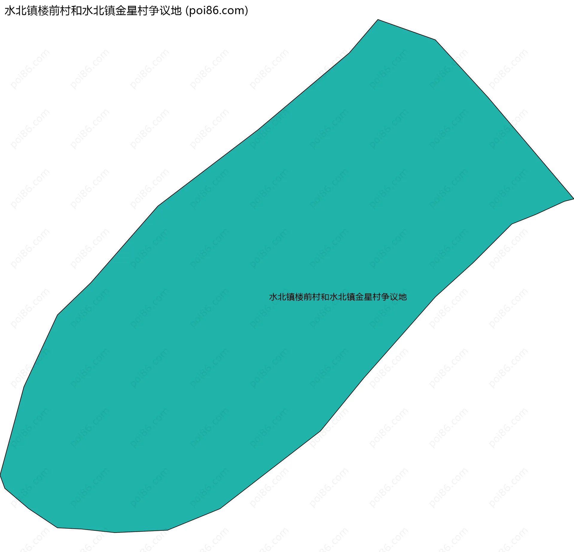 水北镇楼前村和水北镇金星村争议地边界地图