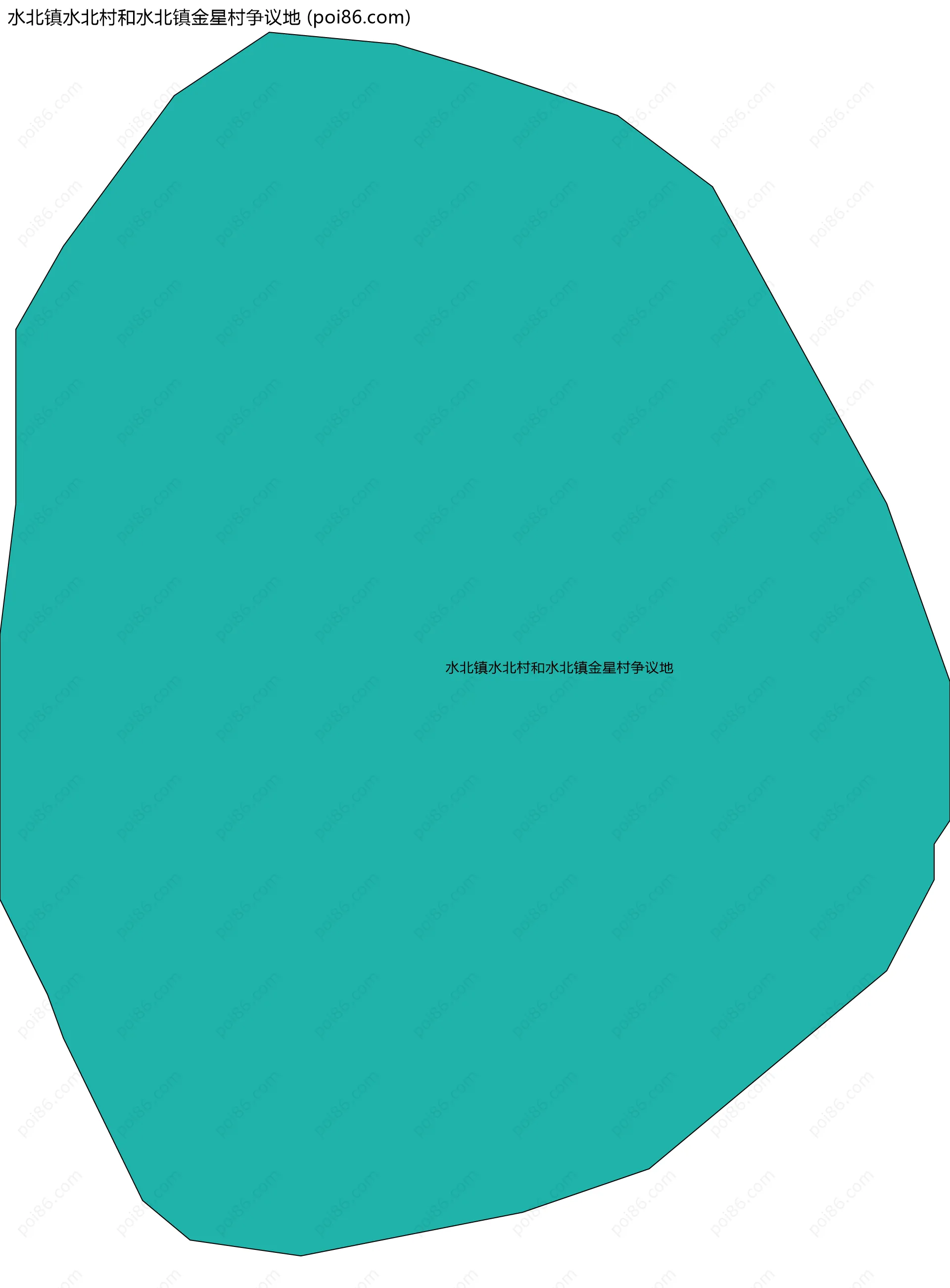 水北镇水北村和水北镇金星村争议地边界地图