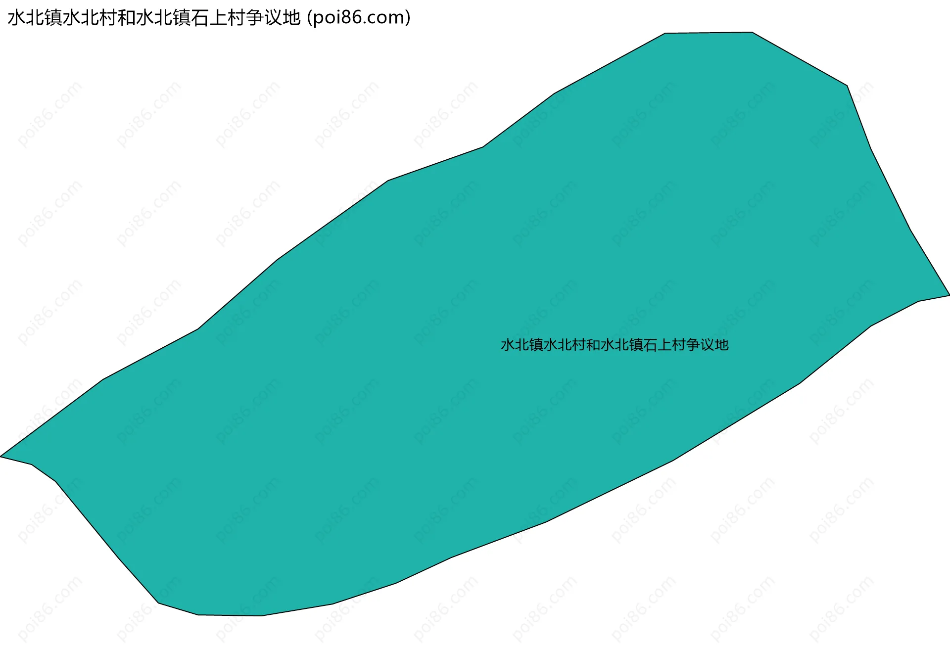 水北镇水北村和水北镇石上村争议地边界地图