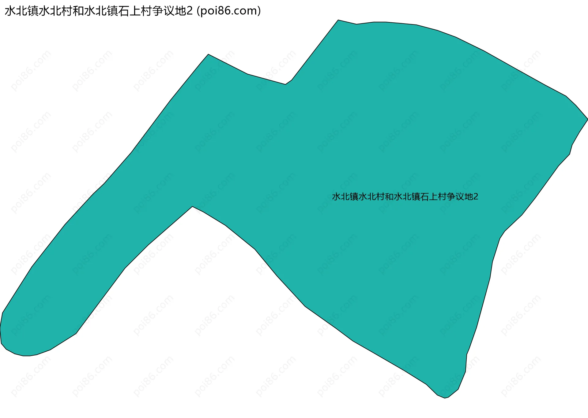 水北镇水北村和水北镇石上村争议地2边界地图
