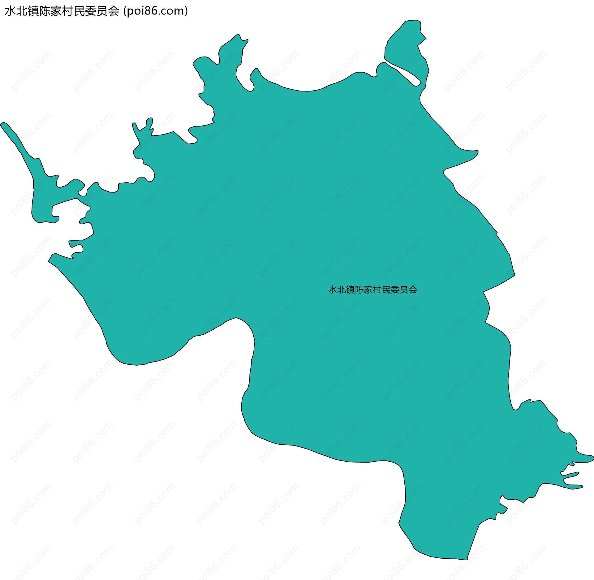 水北镇陈家村民委员会边界地图