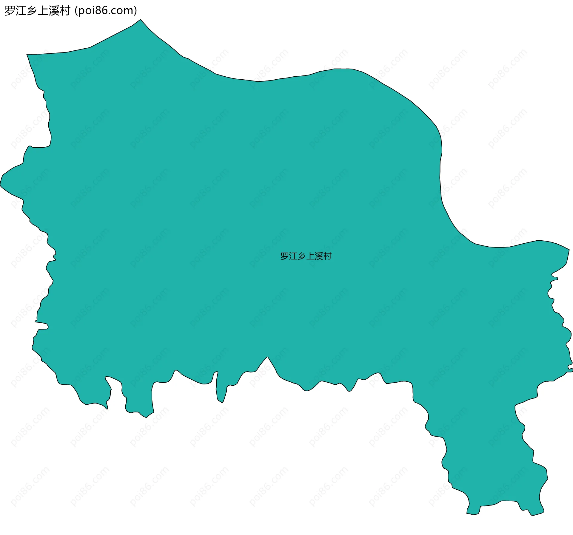 罗江乡上溪村边界地图