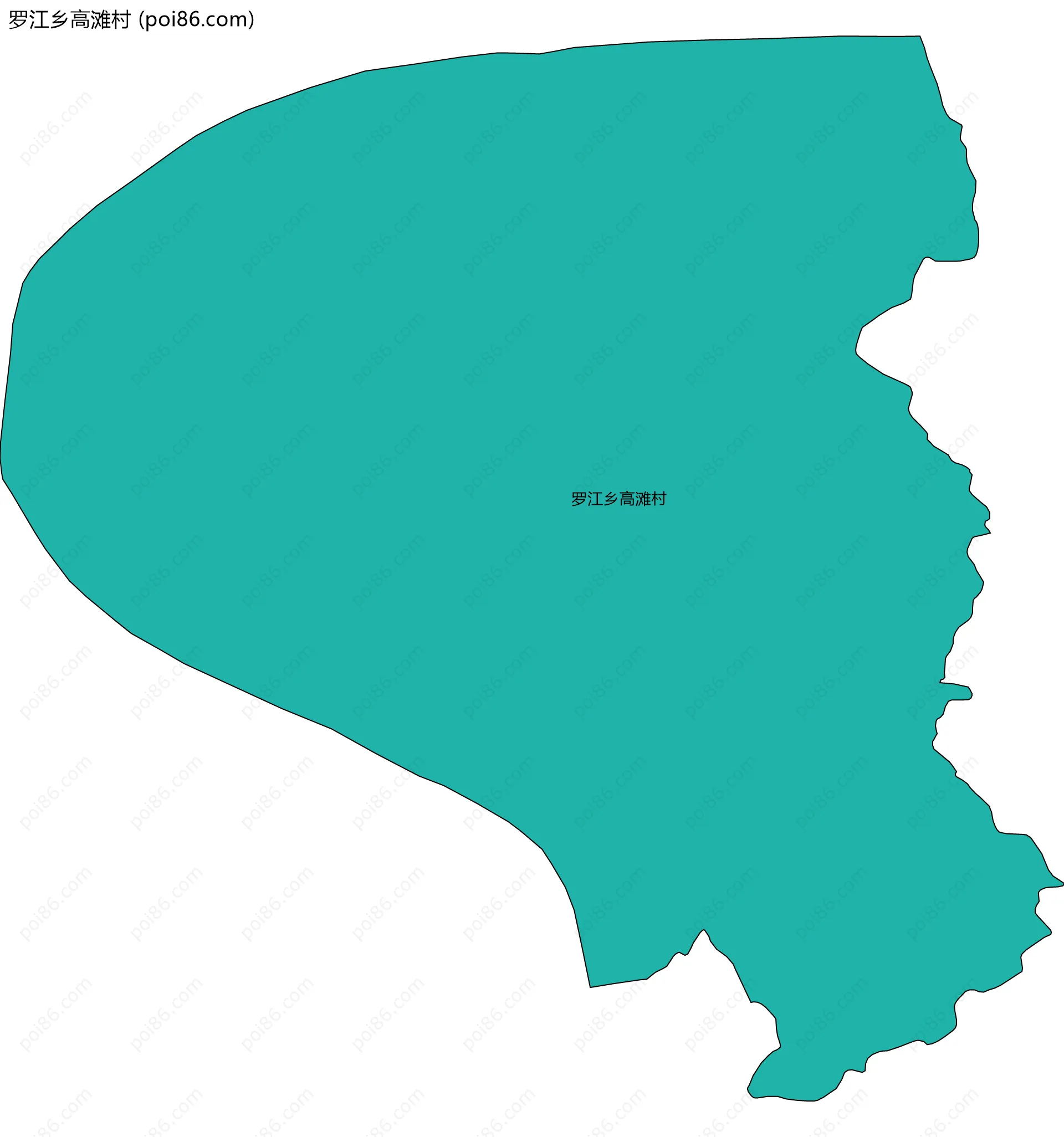 罗江乡高滩村边界地图