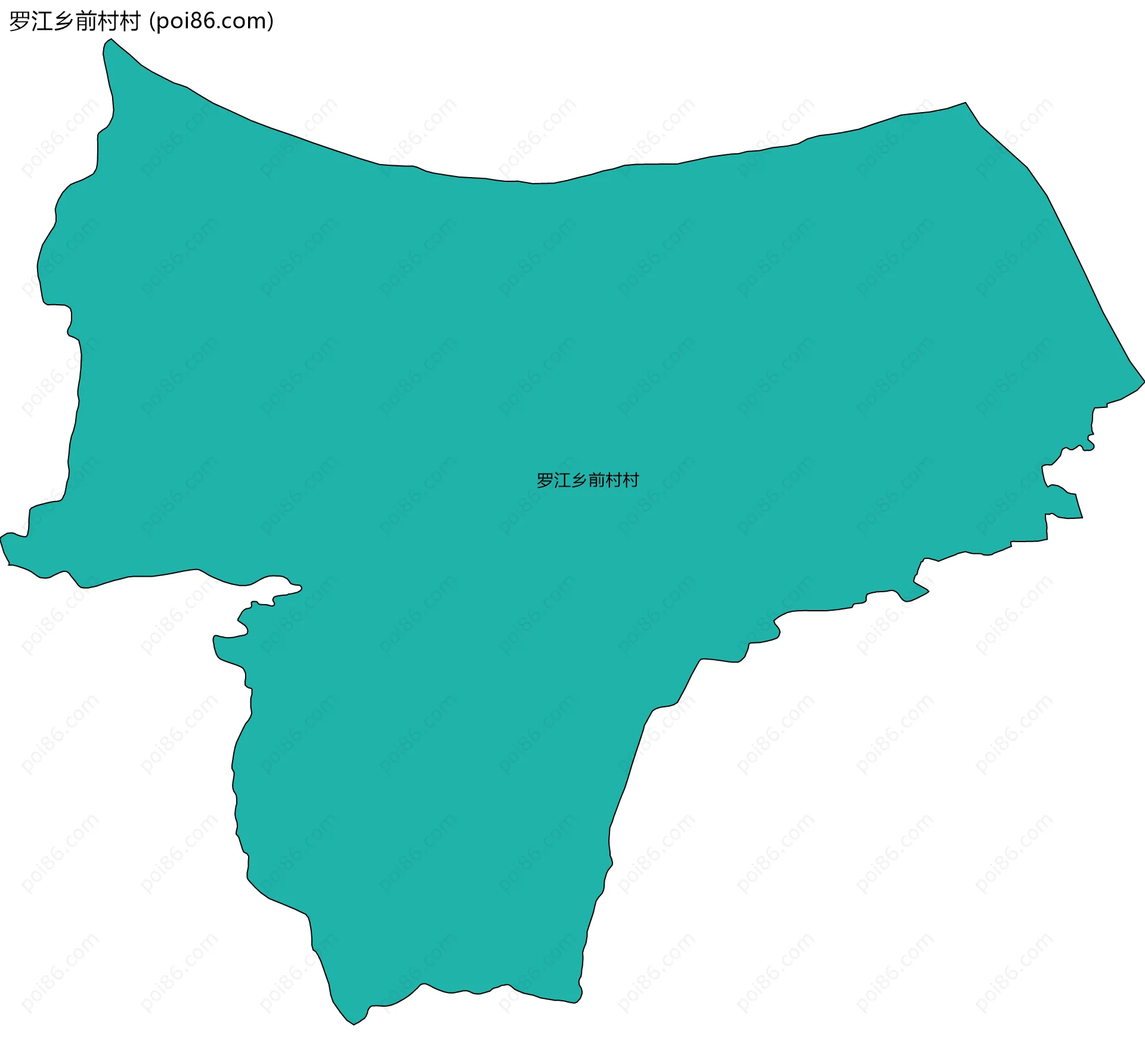 罗江乡前村村边界地图