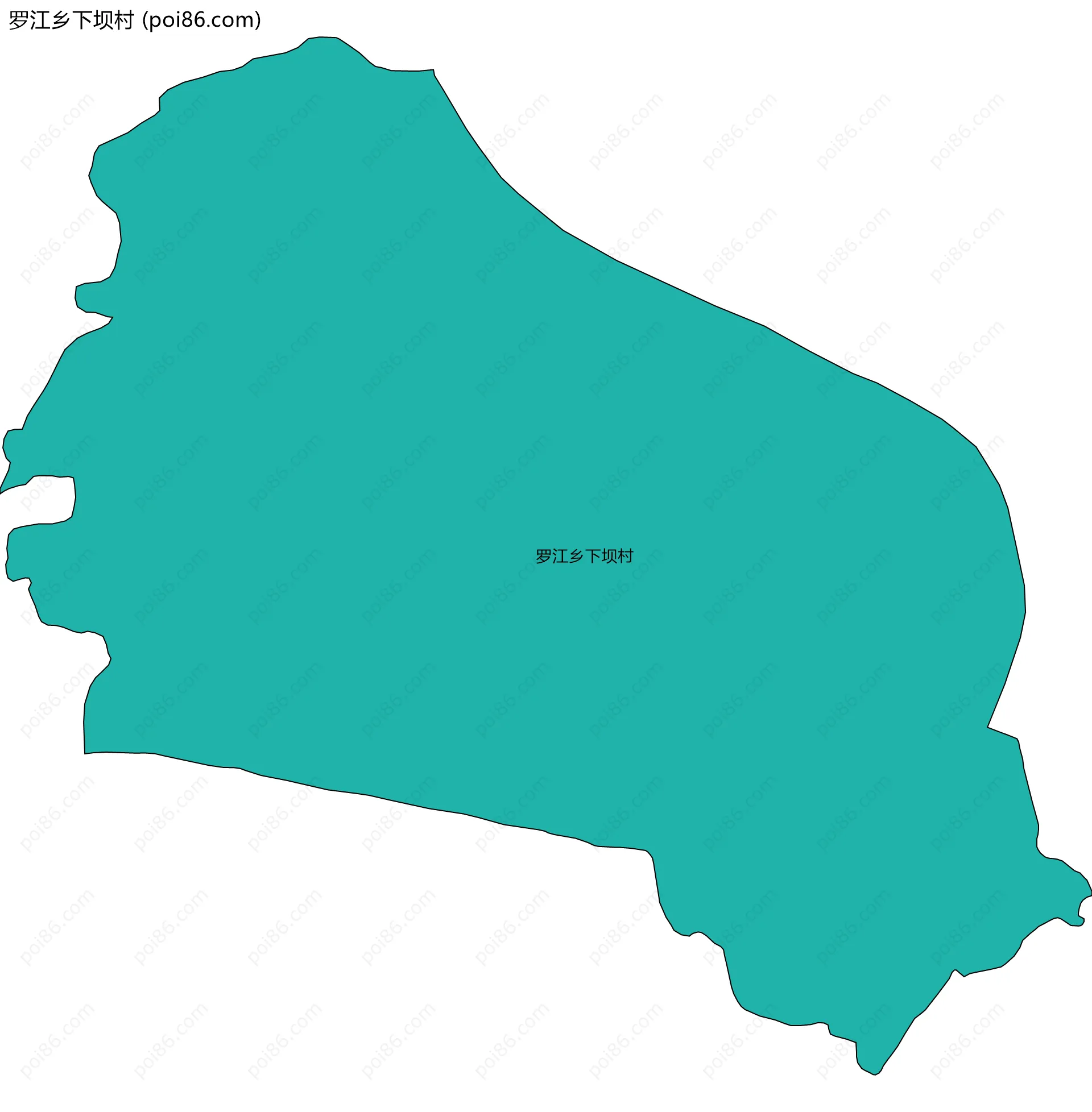 罗江乡下坝村边界地图