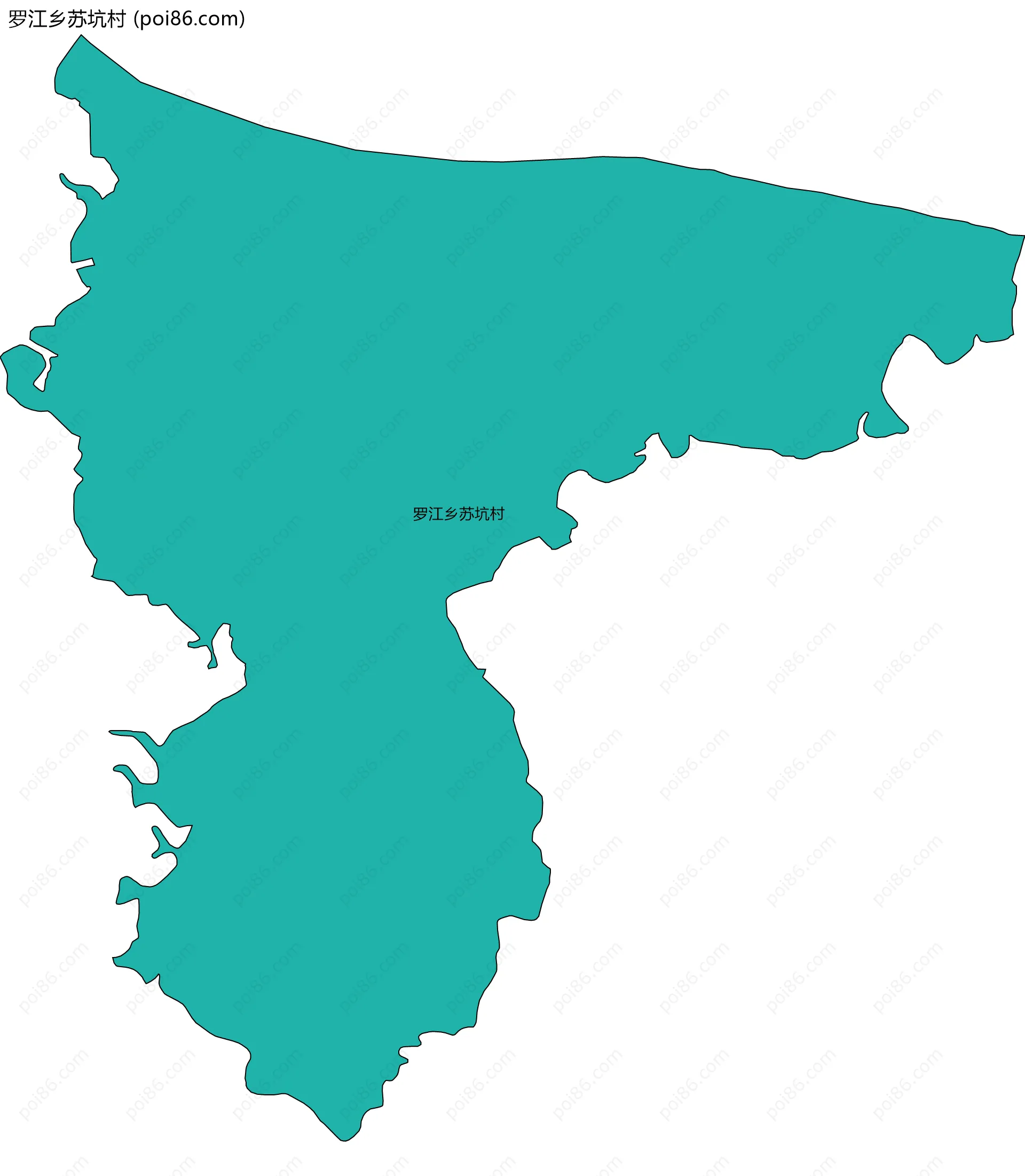 罗江乡苏坑村边界地图