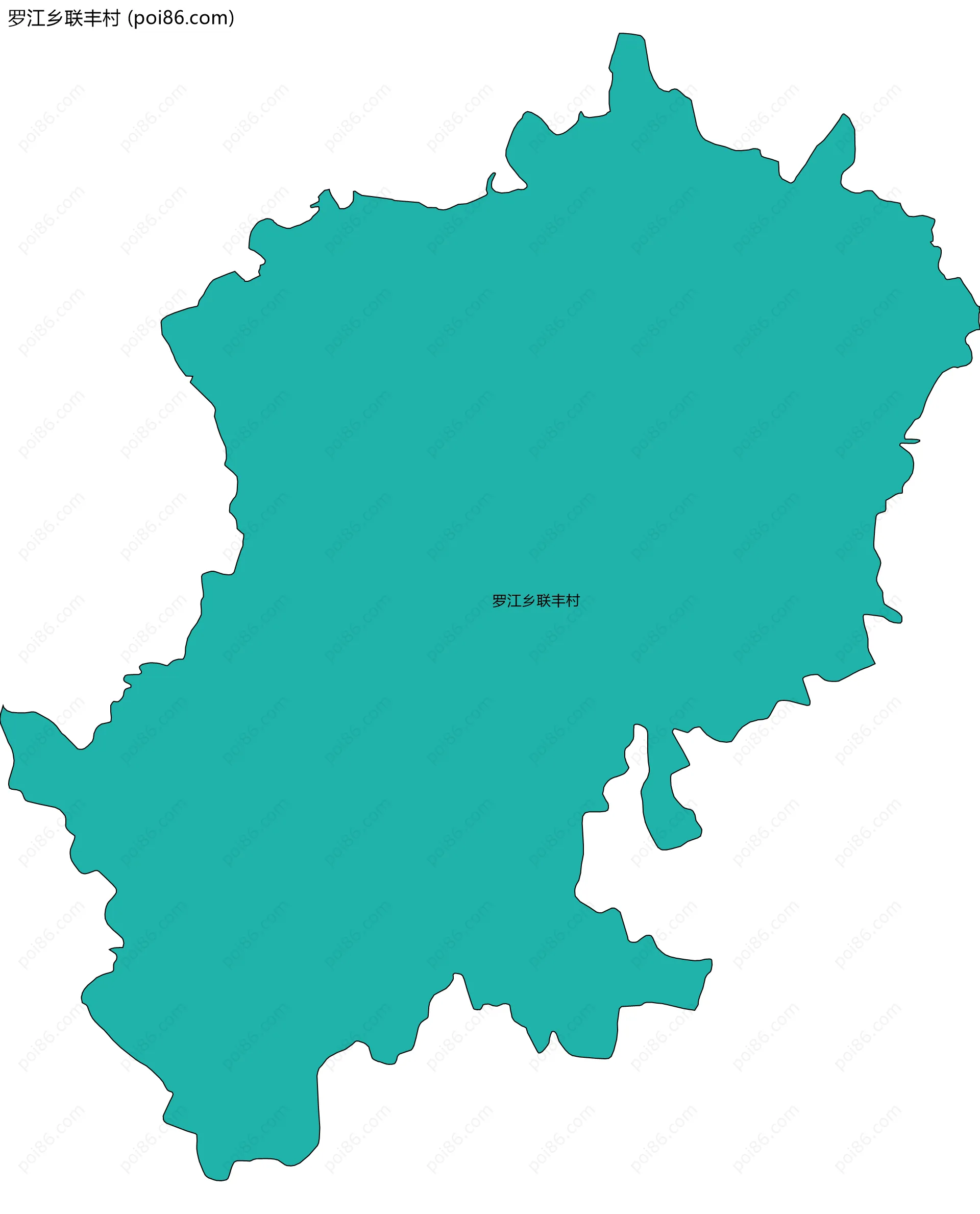 罗江乡联丰村边界地图