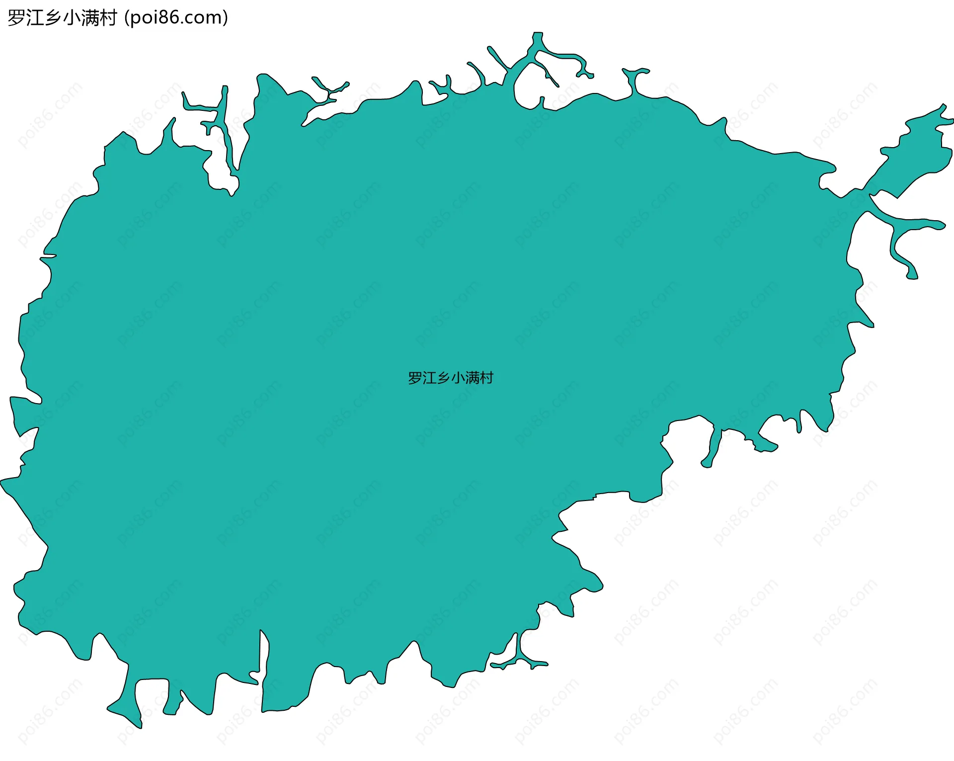 罗江乡小满村边界地图