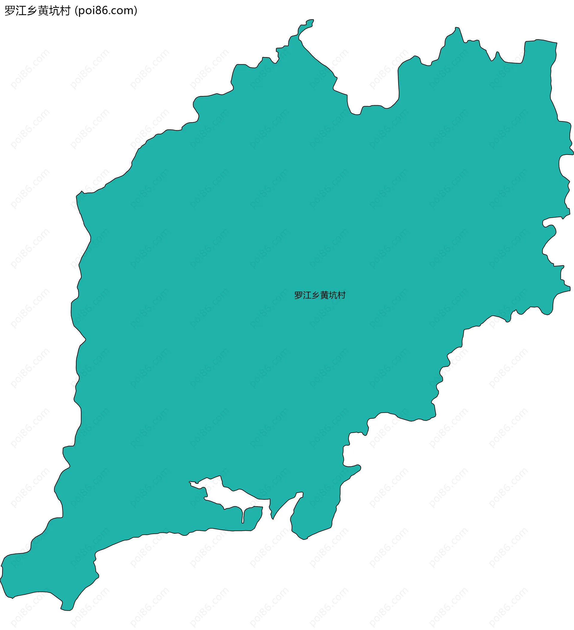 罗江乡黄坑村边界地图