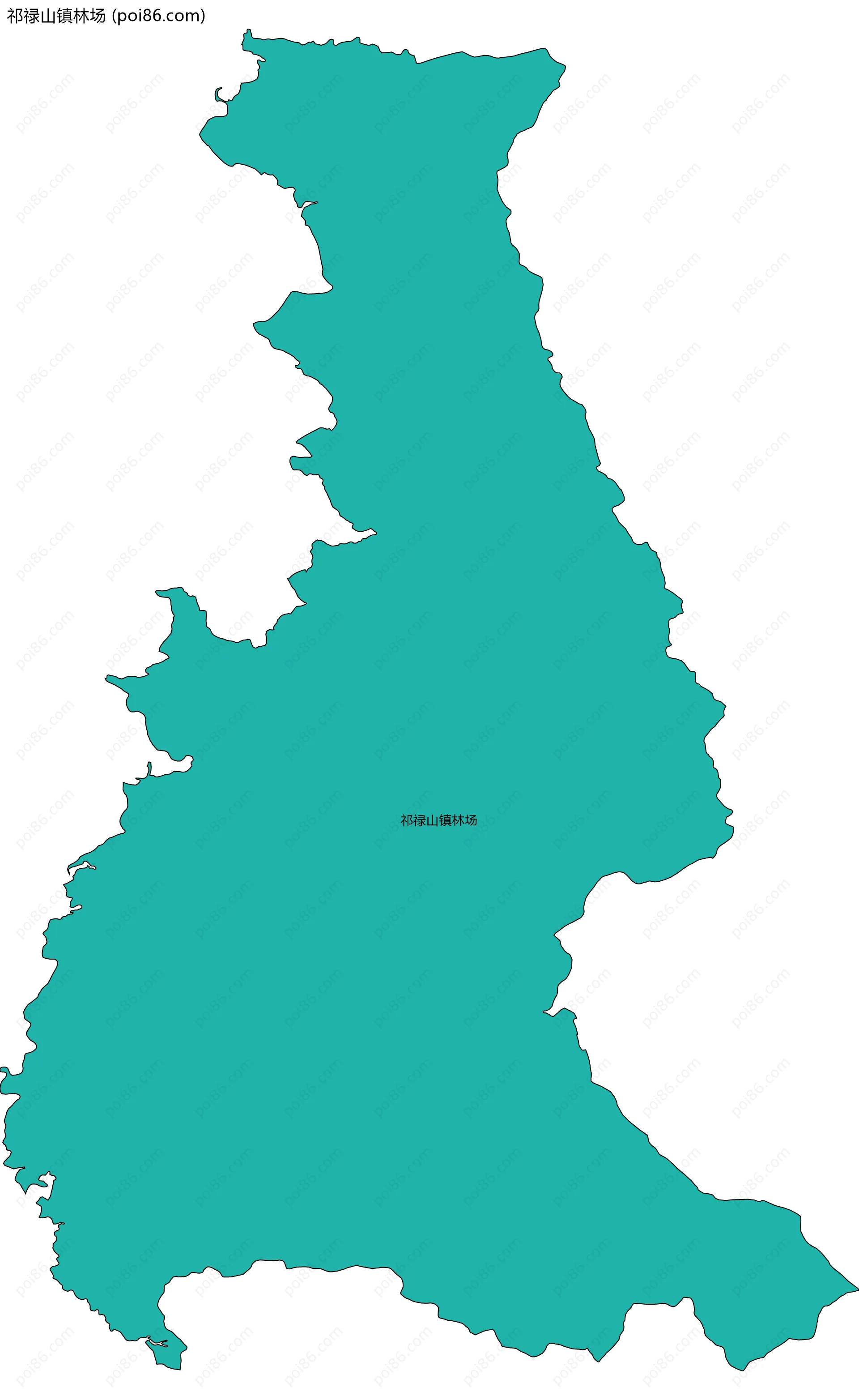 祁禄山镇林场边界地图