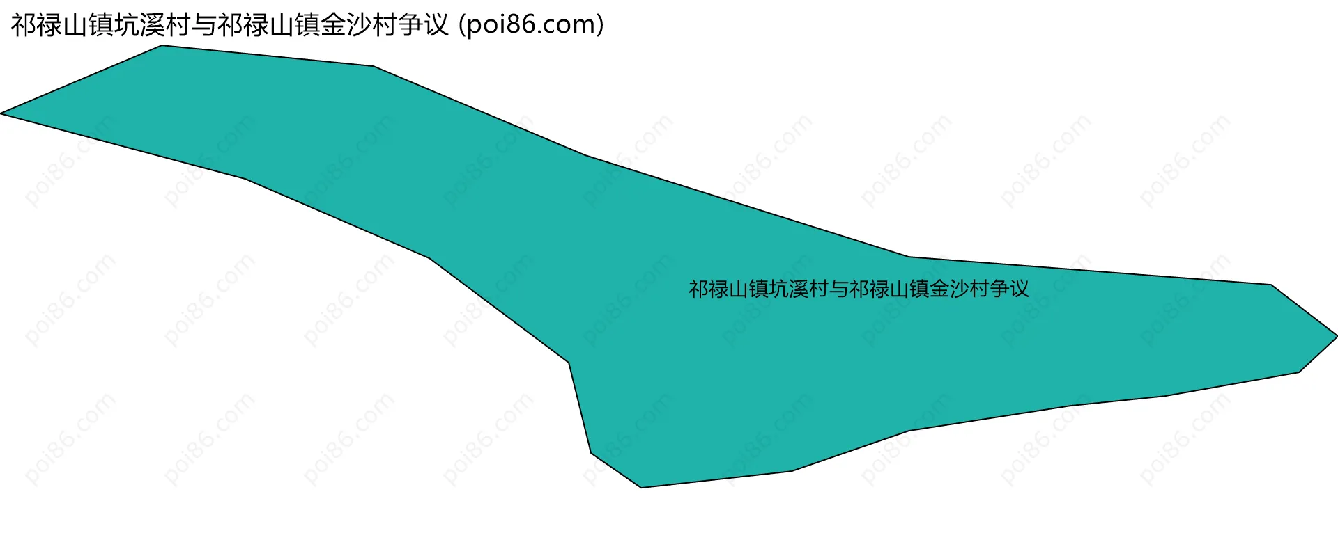 祁禄山镇坑溪村与祁禄山镇金沙村争议边界地图