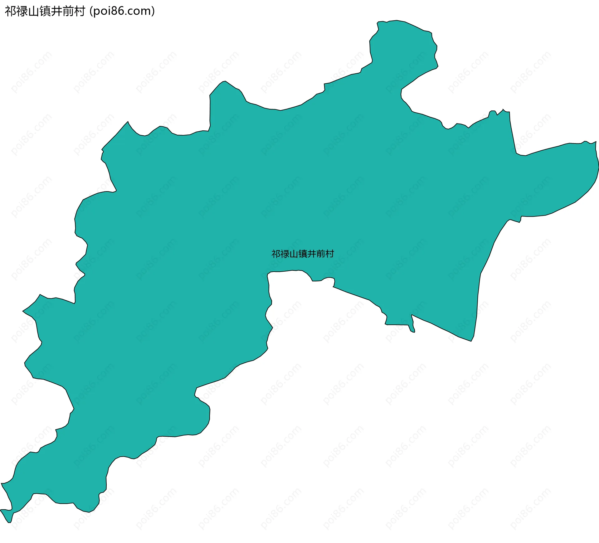 祁禄山镇井前村边界地图