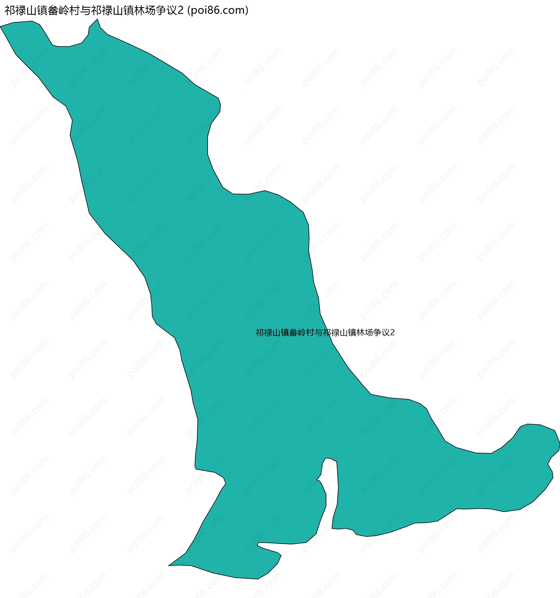 祁禄山镇畚岭村与祁禄山镇林场争议2边界地图