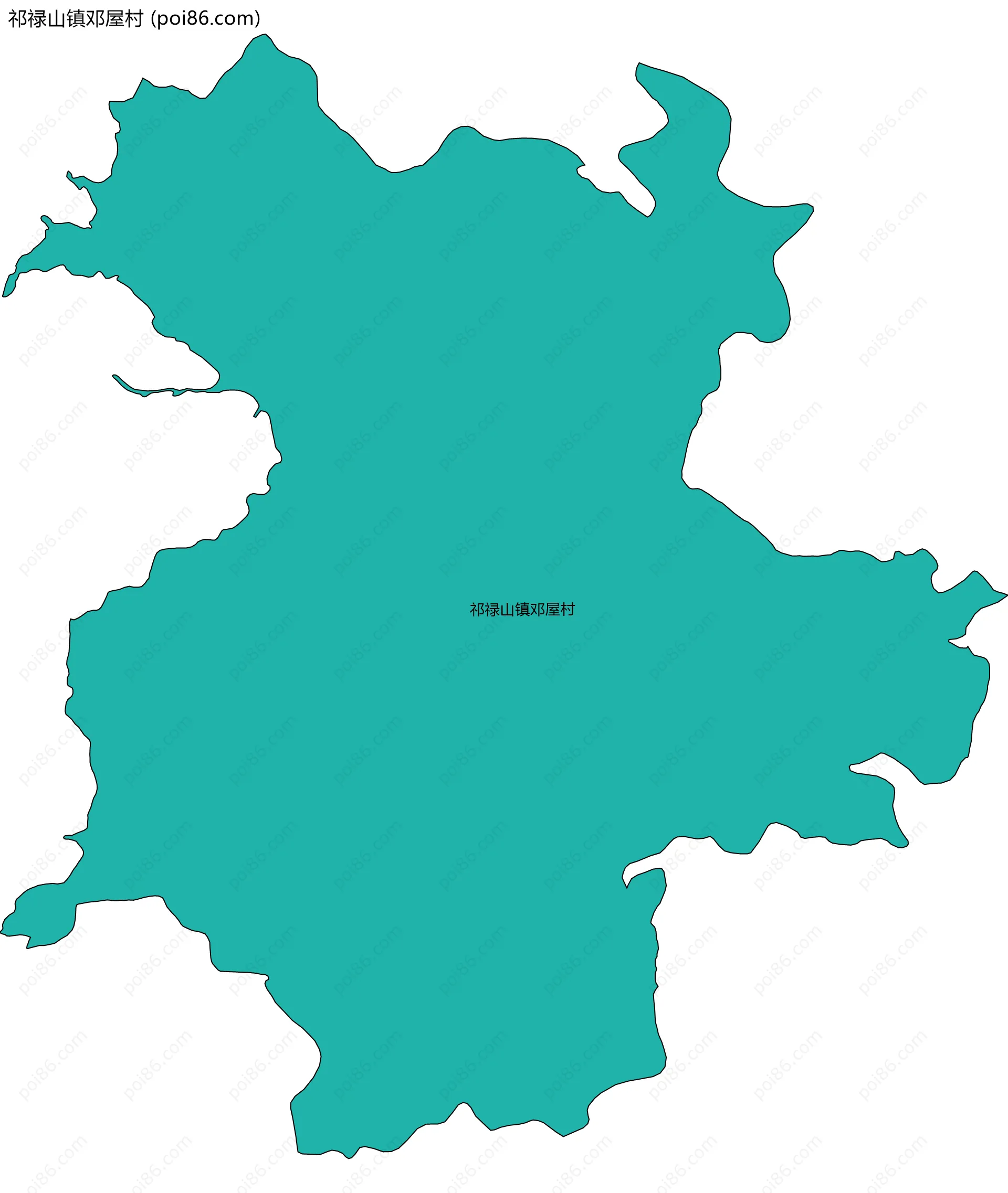 祁禄山镇邓屋村边界地图