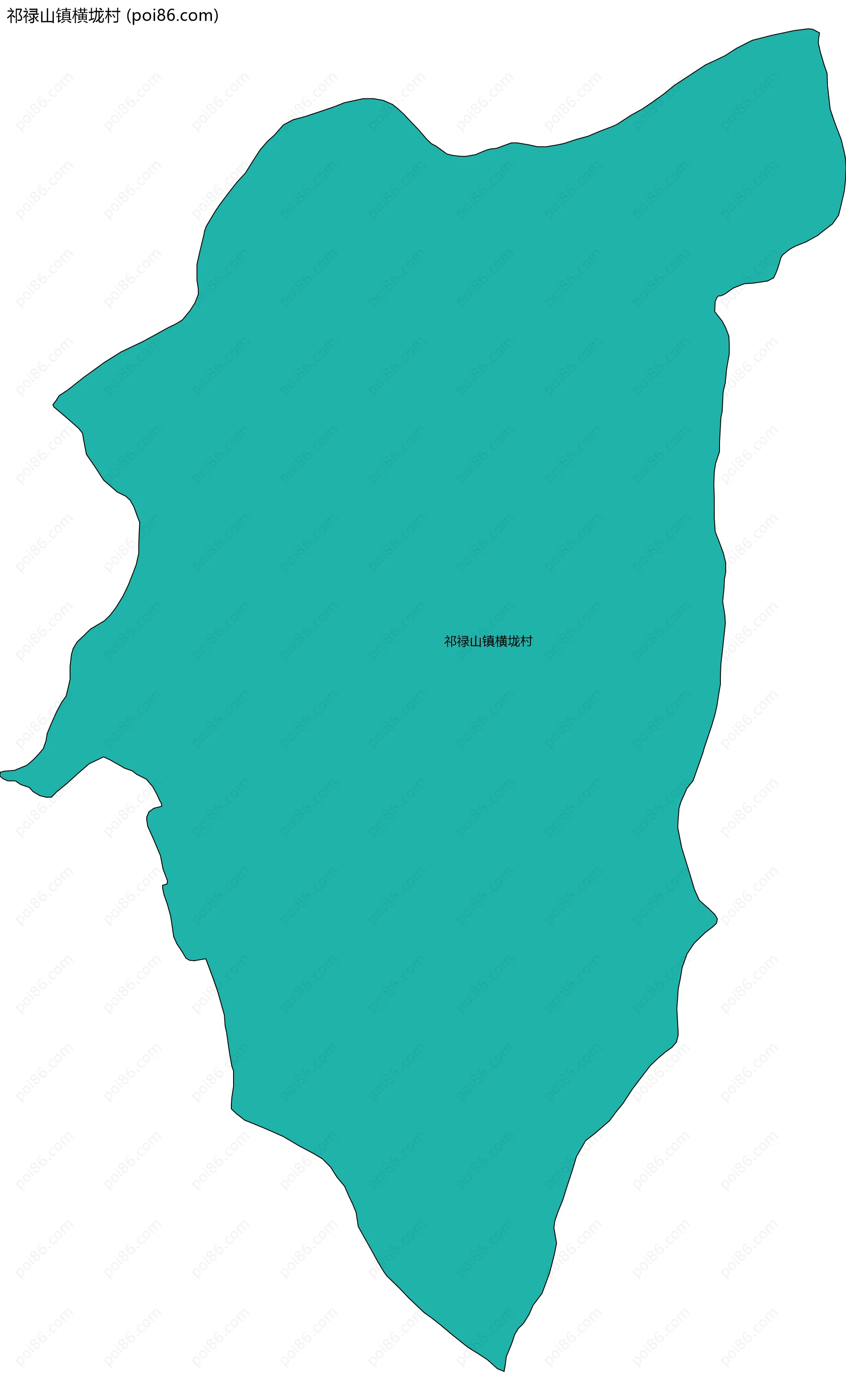 祁禄山镇横垅村边界地图