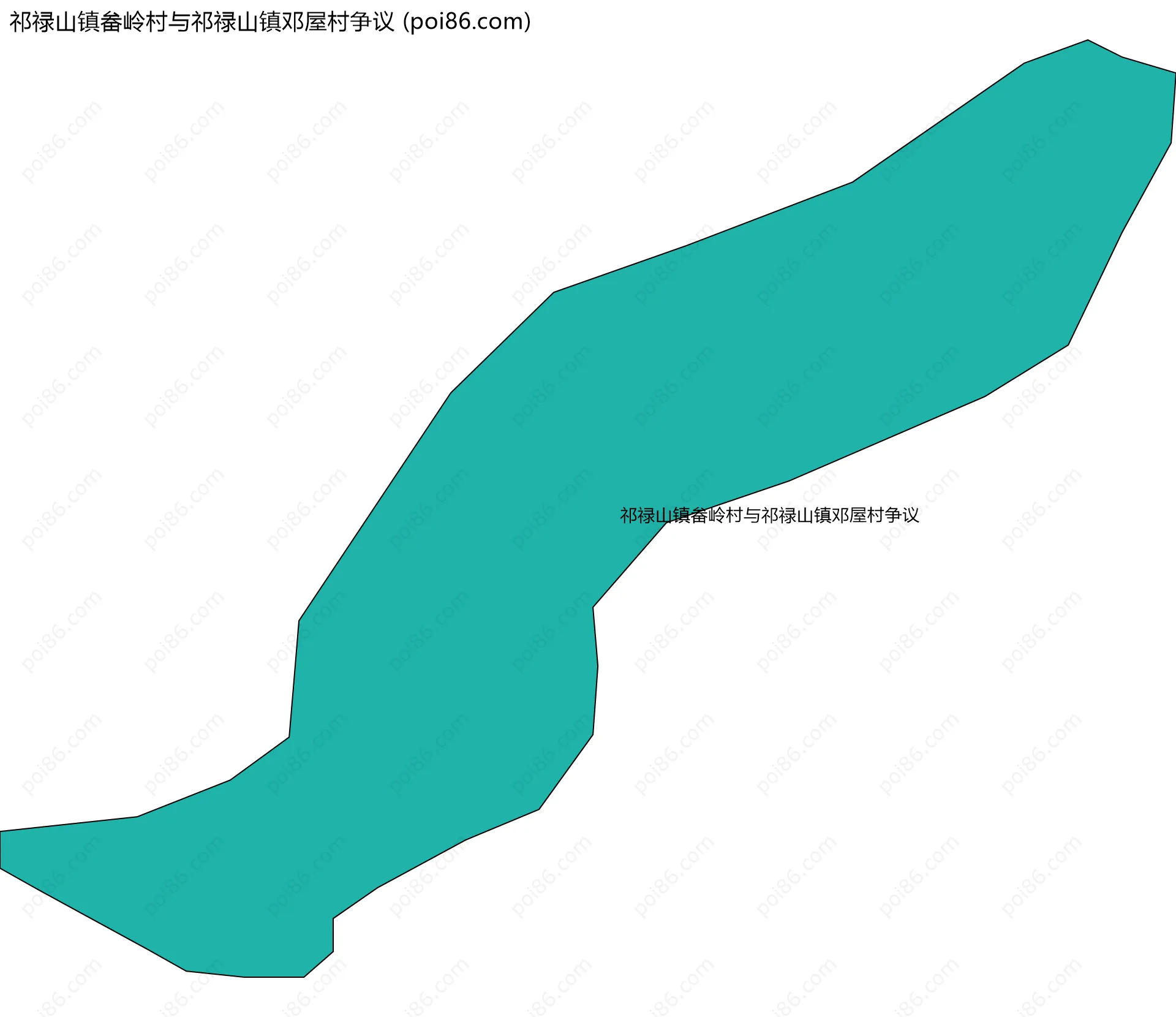 祁禄山镇畚岭村与祁禄山镇邓屋村争议边界地图