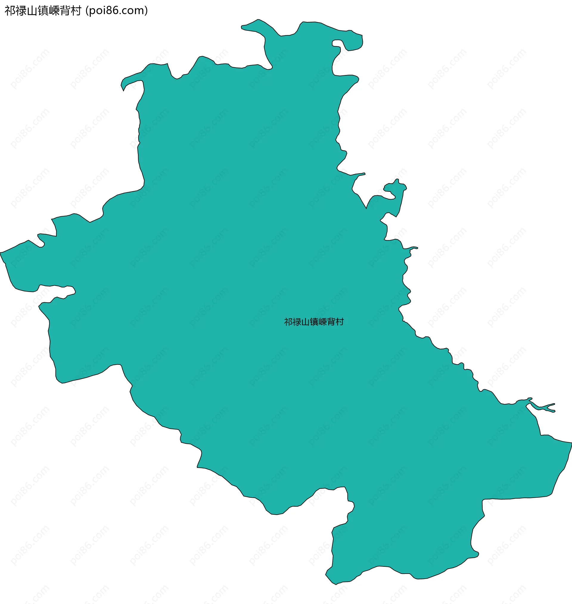 祁禄山镇嵊背村边界地图