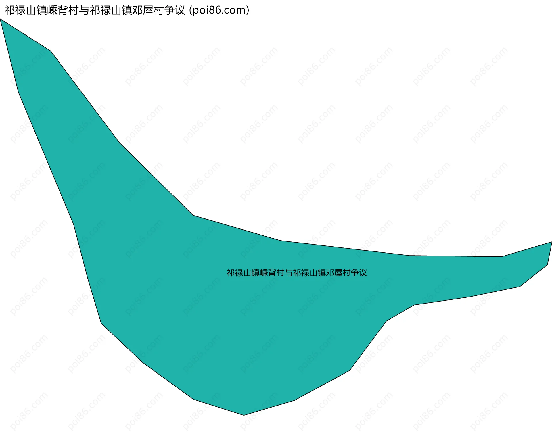 祁禄山镇嵊背村与祁禄山镇邓屋村争议边界地图