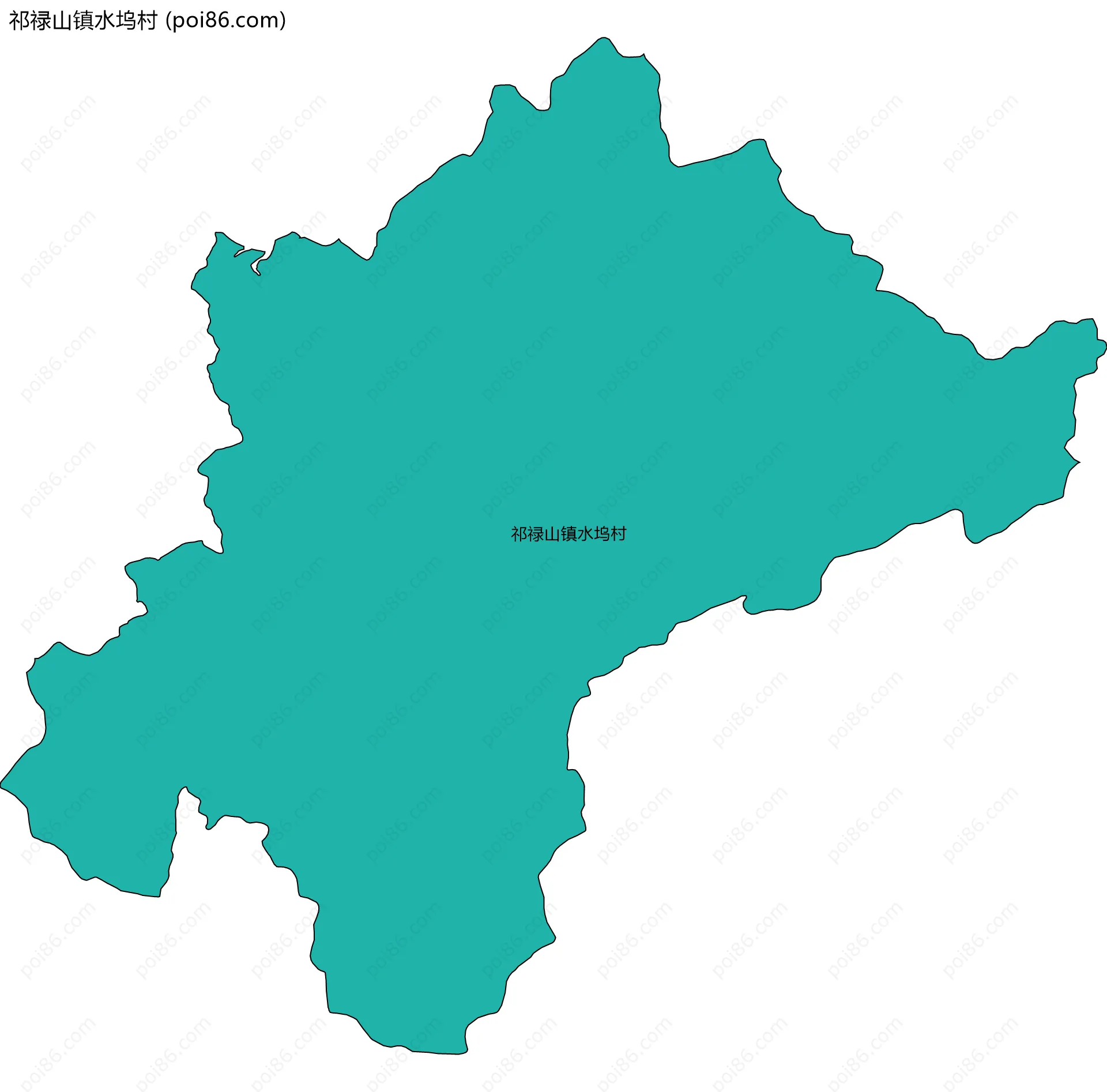 祁禄山镇水坞村边界地图