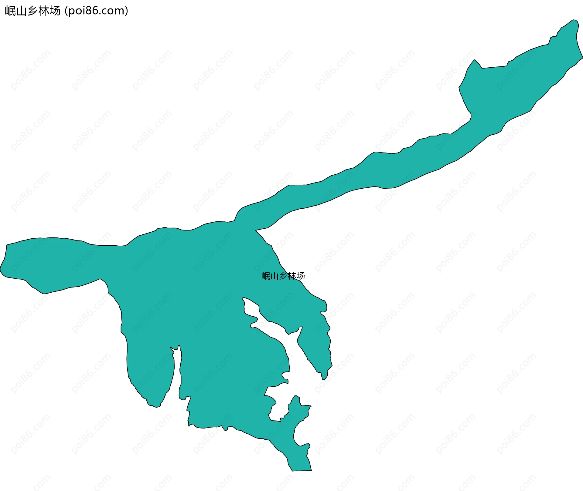 岷山乡林场边界地图(五级行政区划)