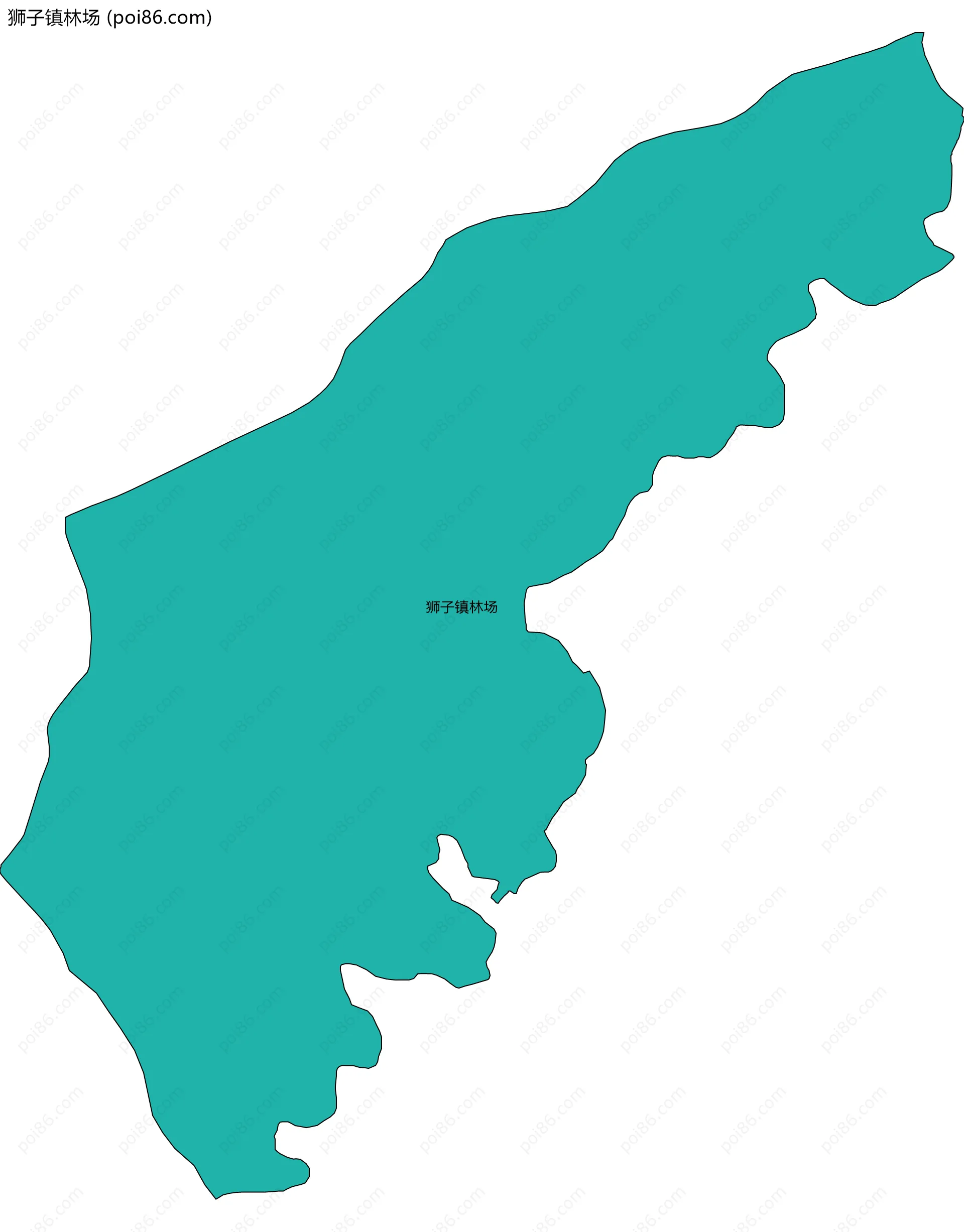 狮子镇林场边界地图