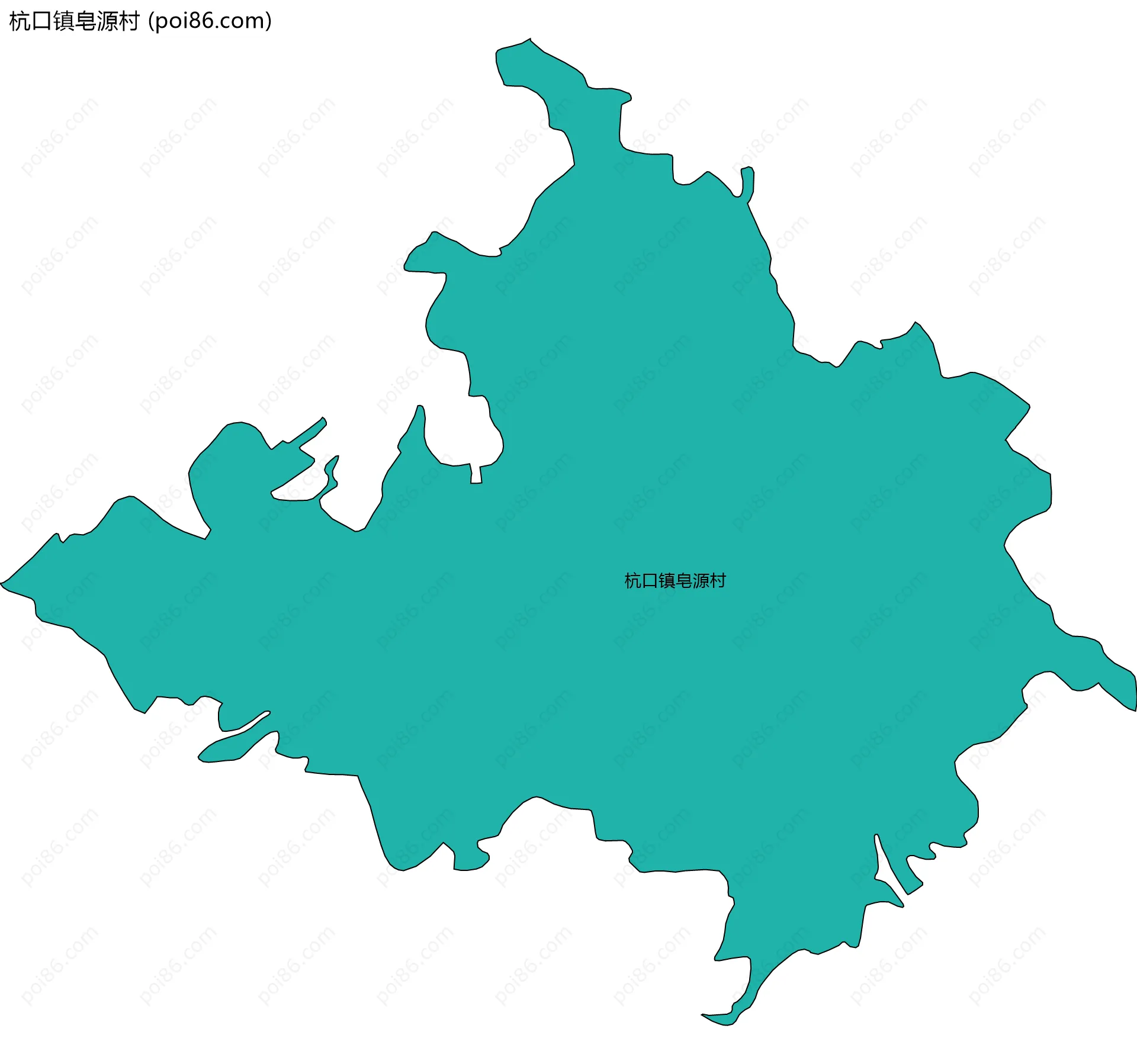 杭口镇皂源村边界地图