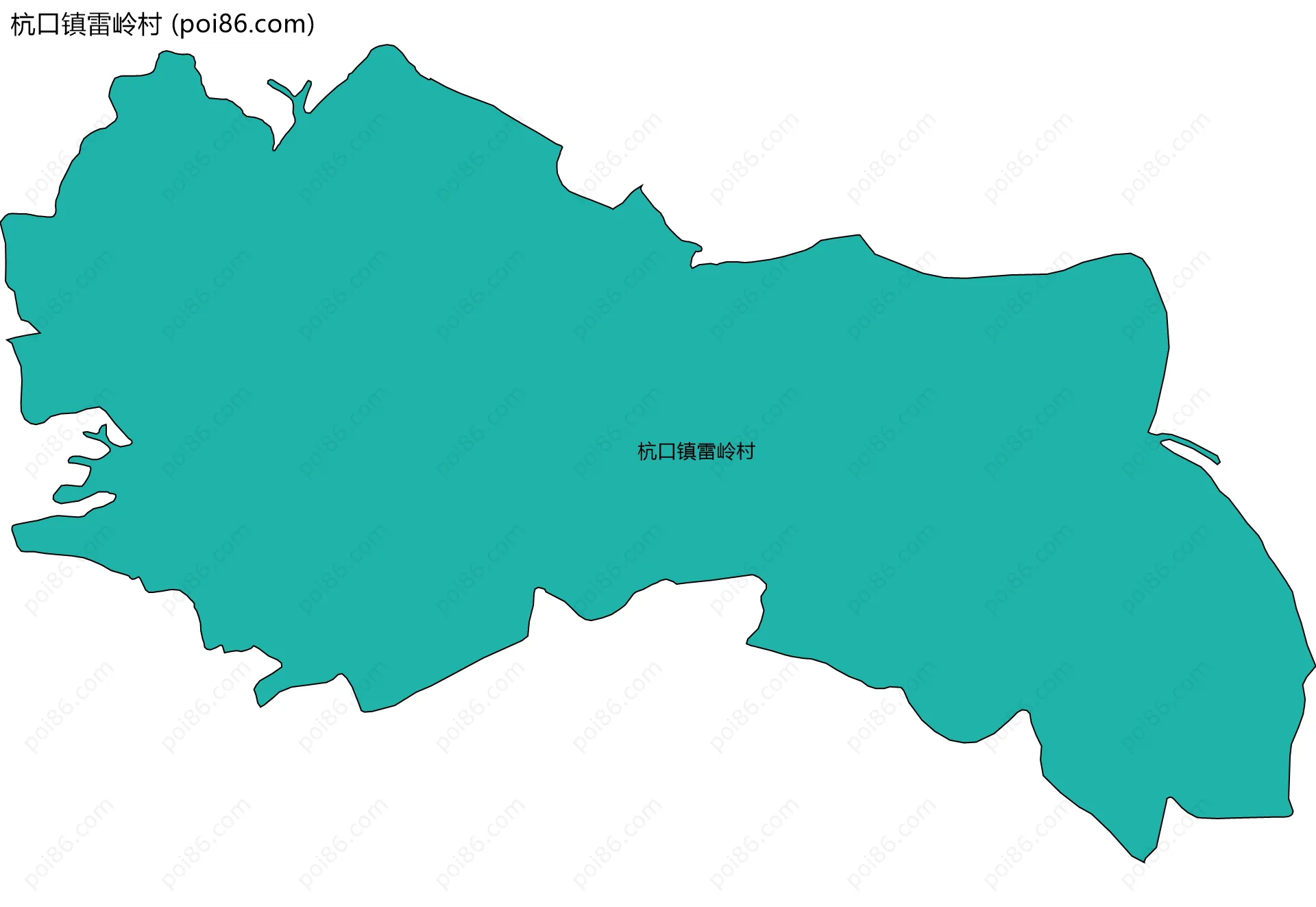 杭口镇雷岭村边界地图