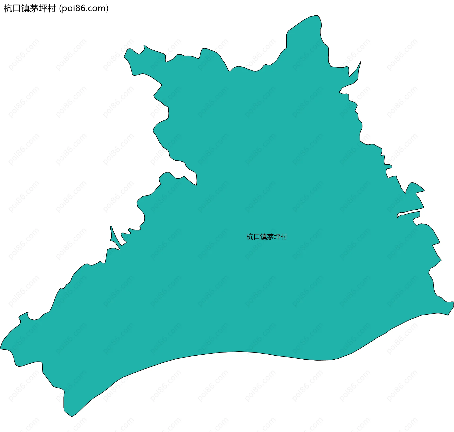杭口镇茅坪村边界地图