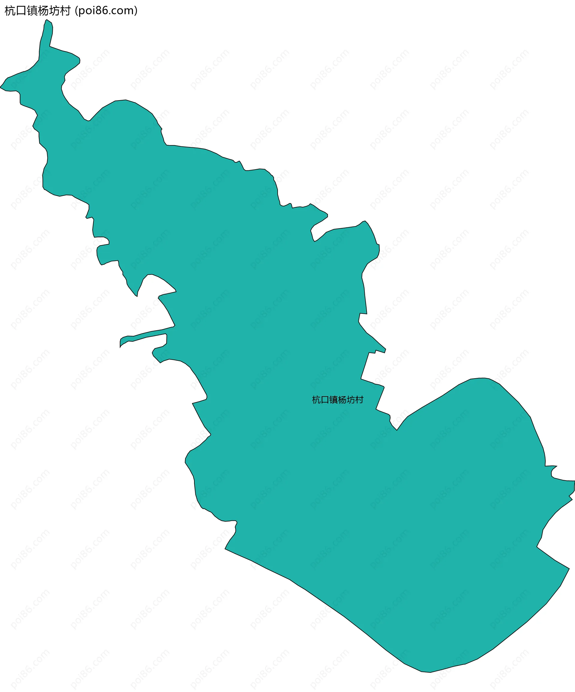 杭口镇杨坊村边界地图