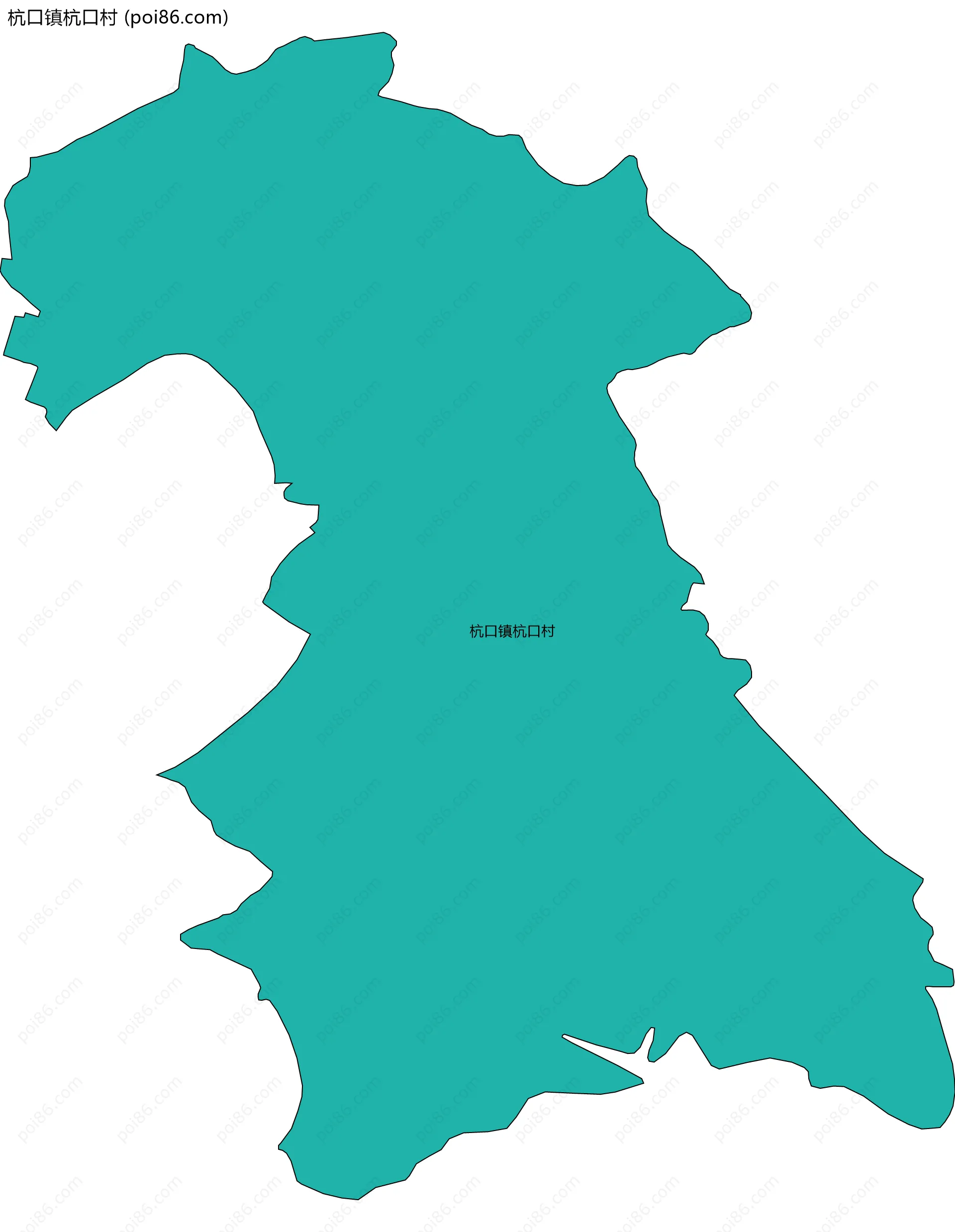 杭口镇杭口村边界地图