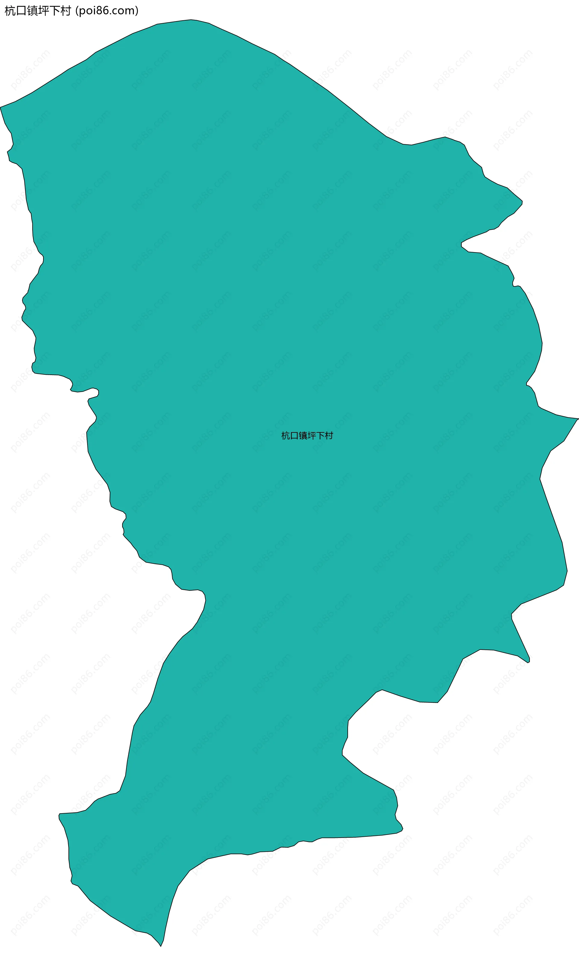 杭口镇坪下村边界地图