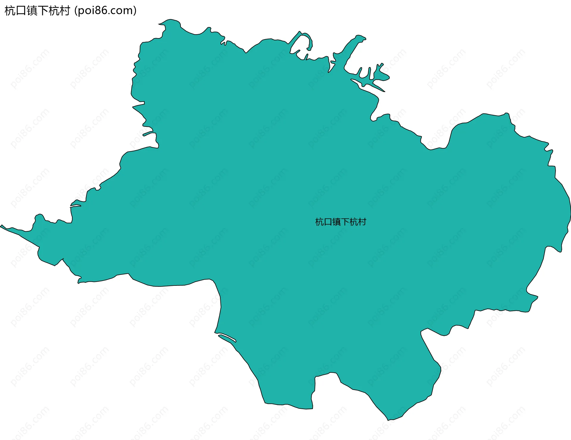 杭口镇下杭村边界地图