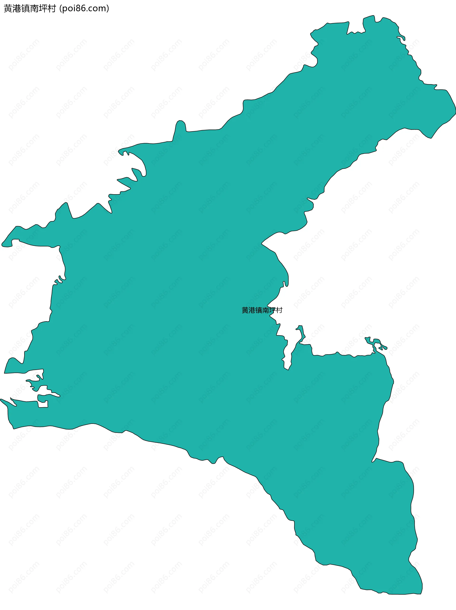 黄港镇南坪村边界地图