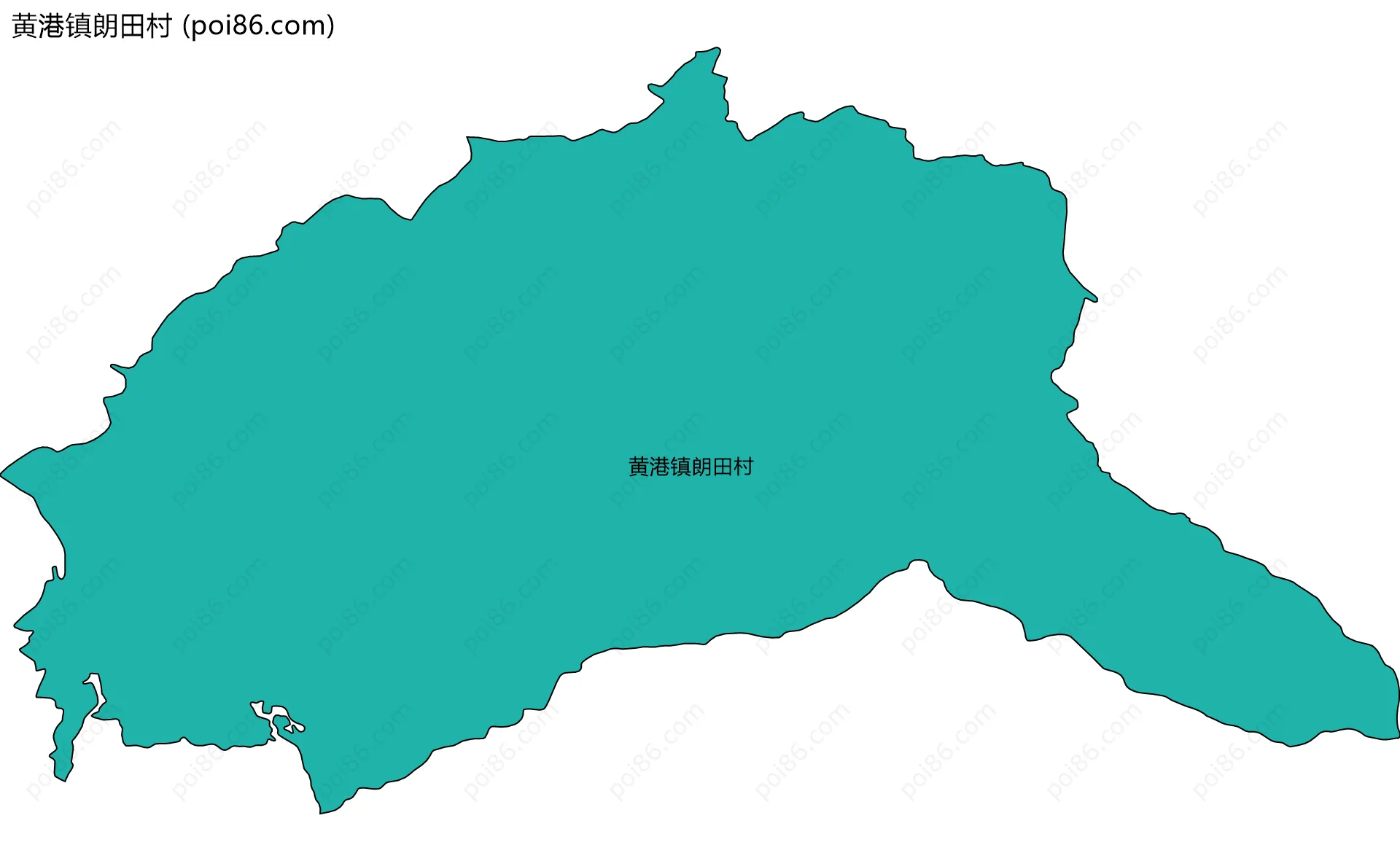 黄港镇朗田村边界地图