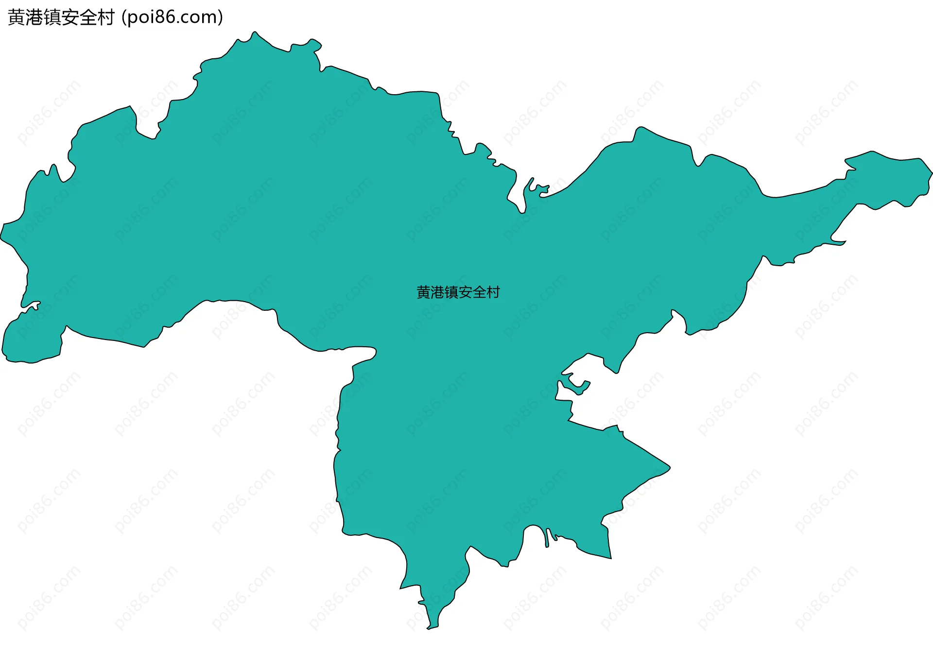 黄港镇安全村边界地图