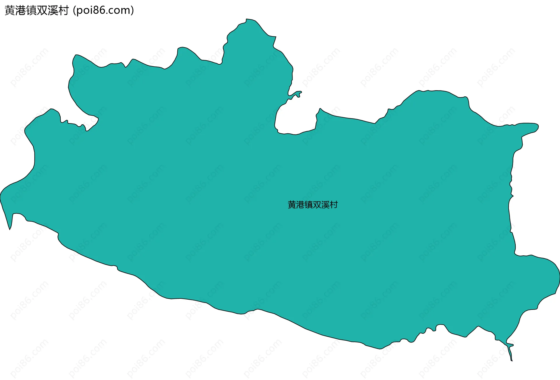黄港镇双溪村边界地图