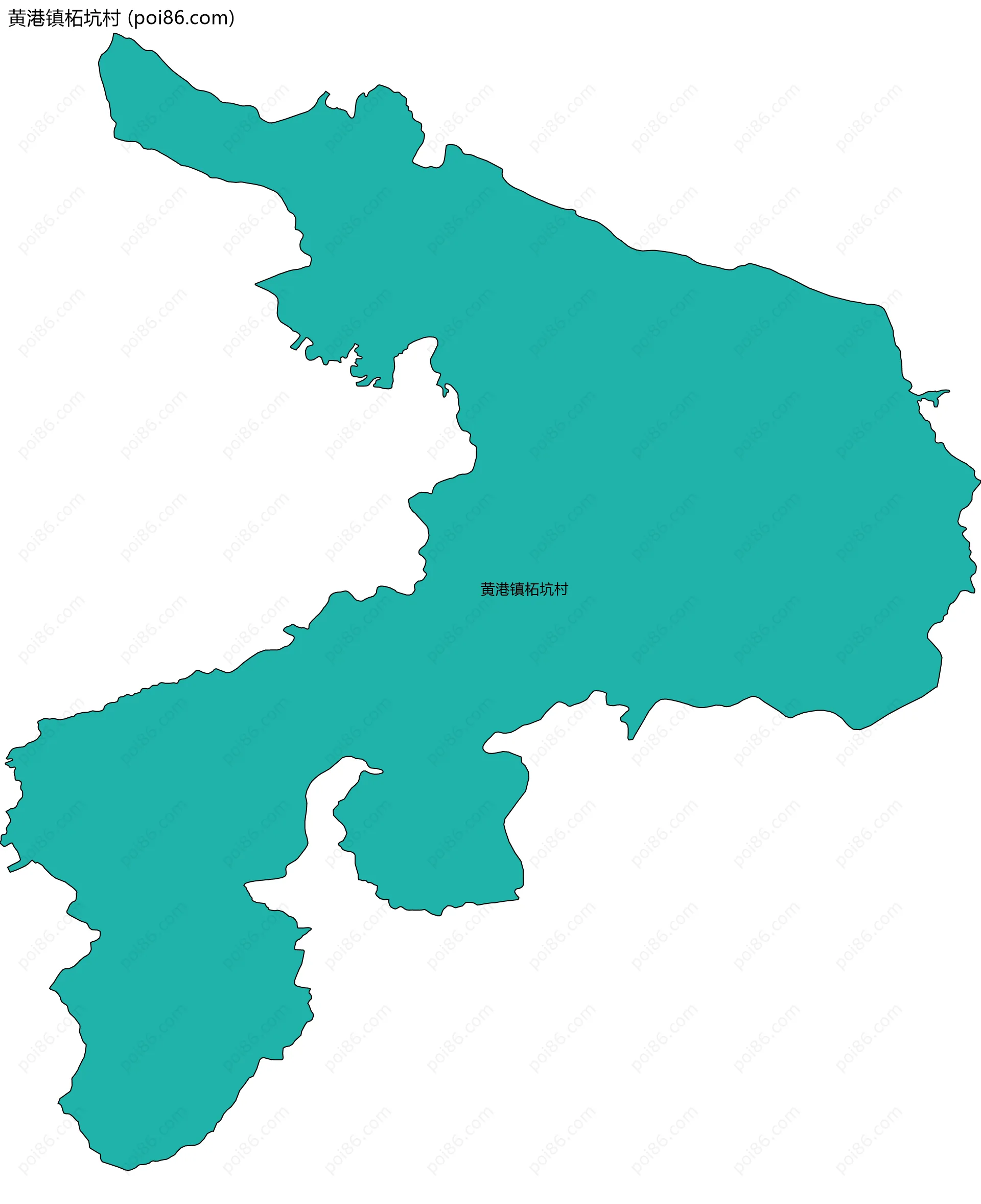 黄港镇柘坑村边界地图