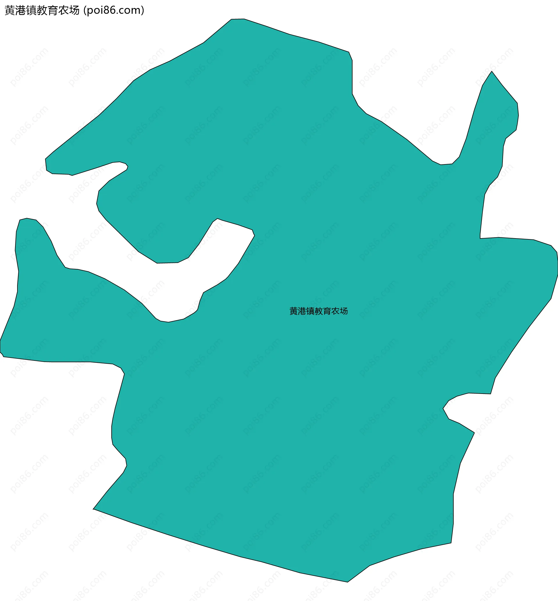 黄港镇教育农场边界地图