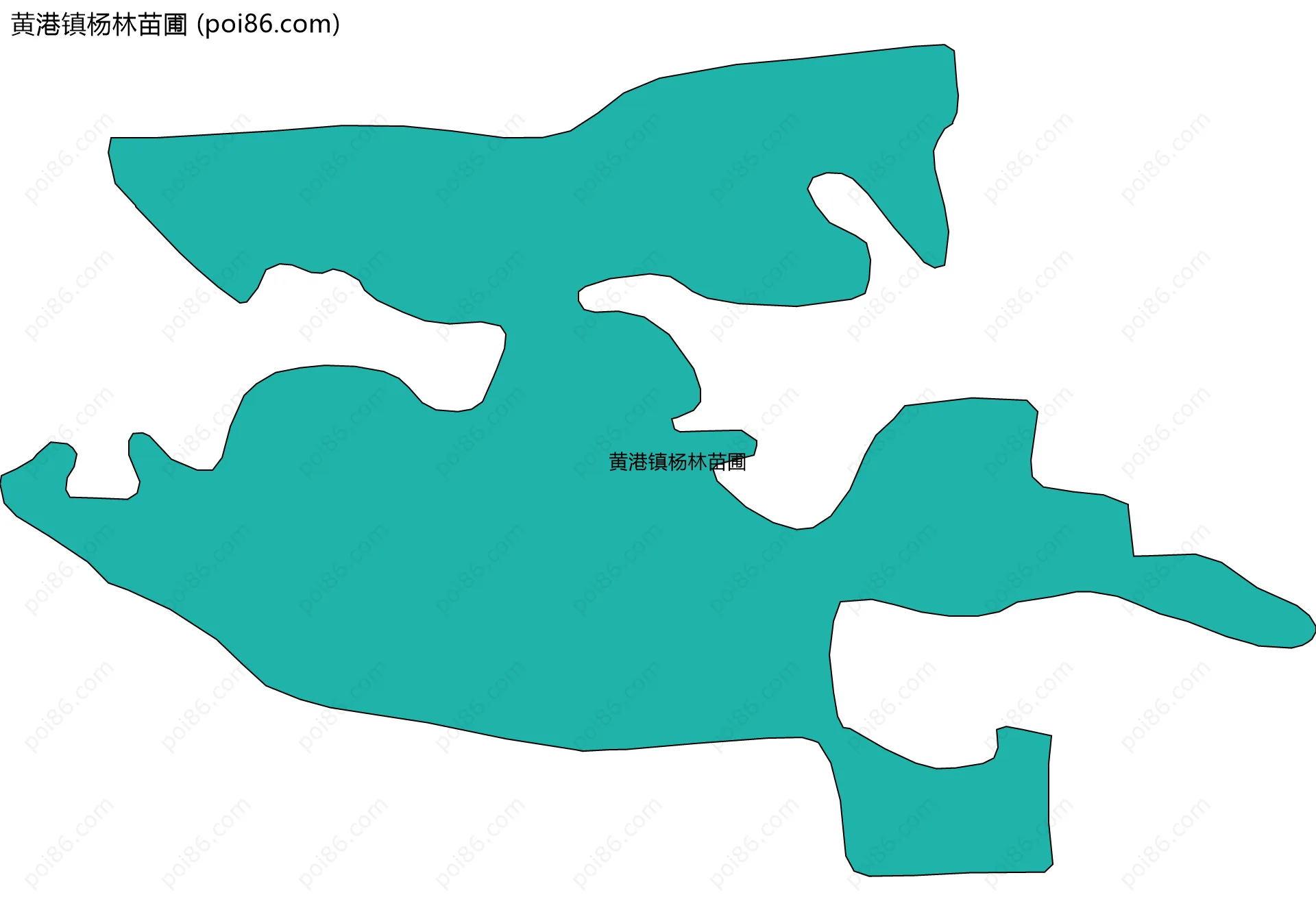 黄港镇杨林苗圃边界地图