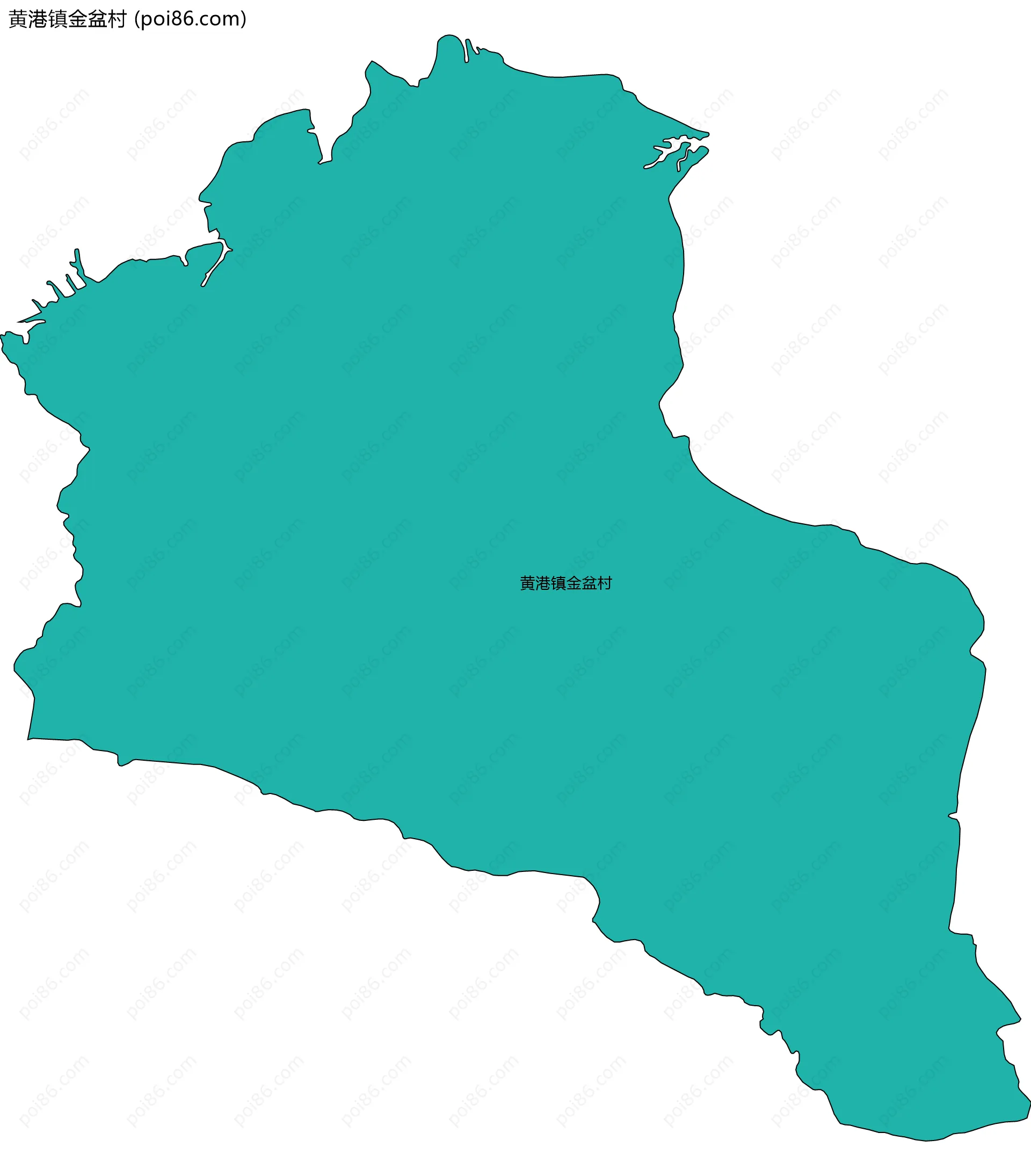 黄港镇金盆村边界地图