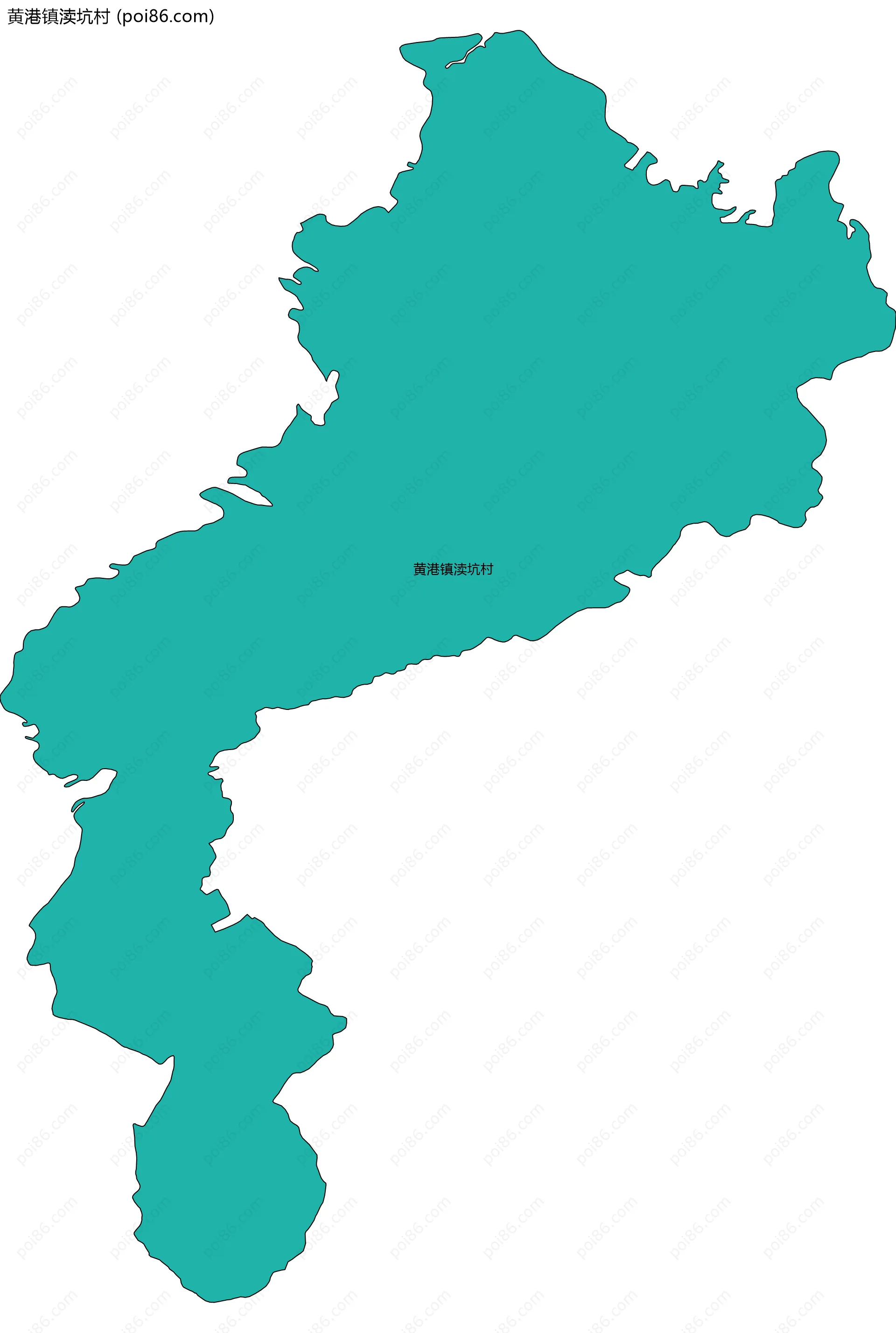 黄港镇渎坑村边界地图