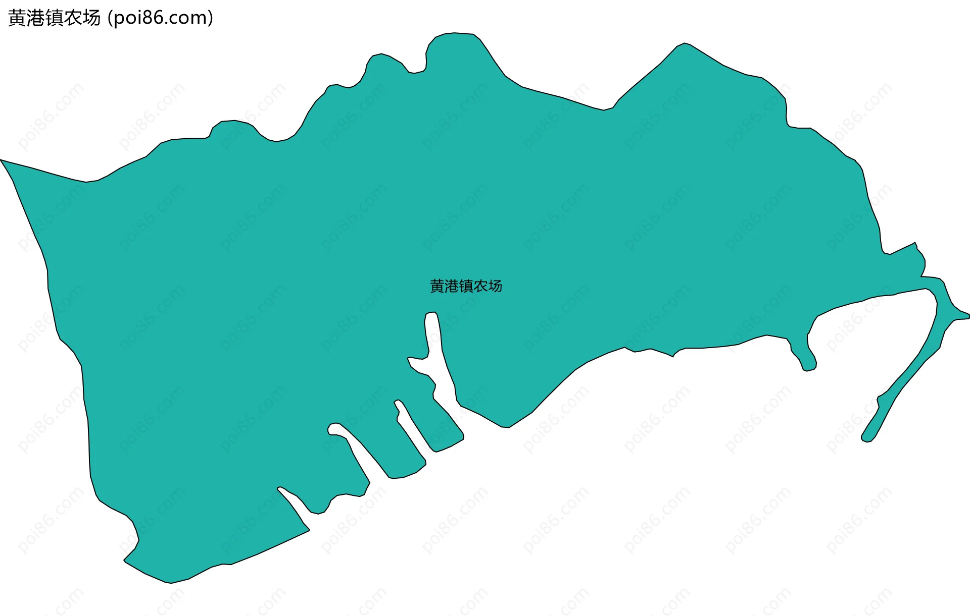 黄港镇农场边界地图