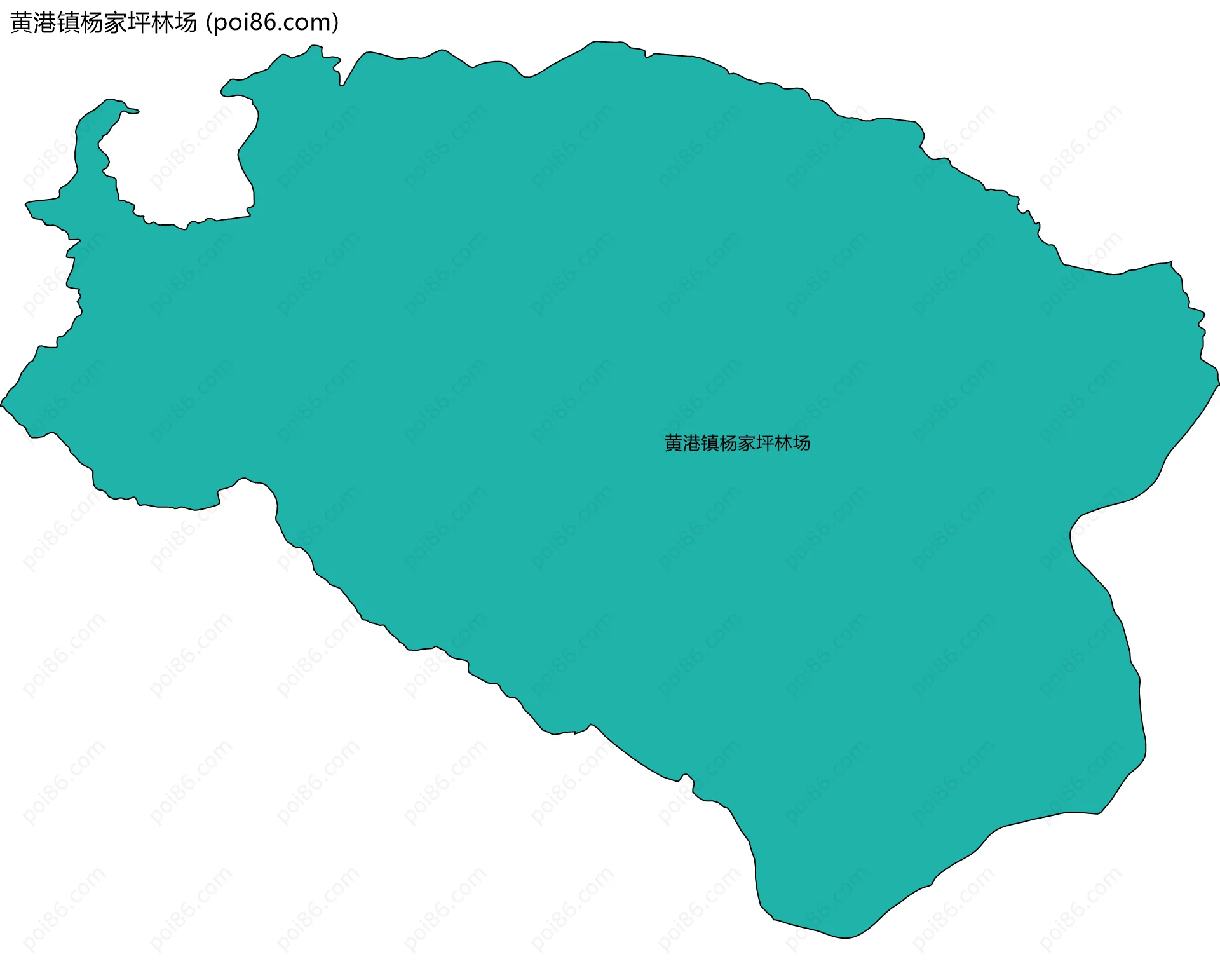 黄港镇杨家坪林场边界地图