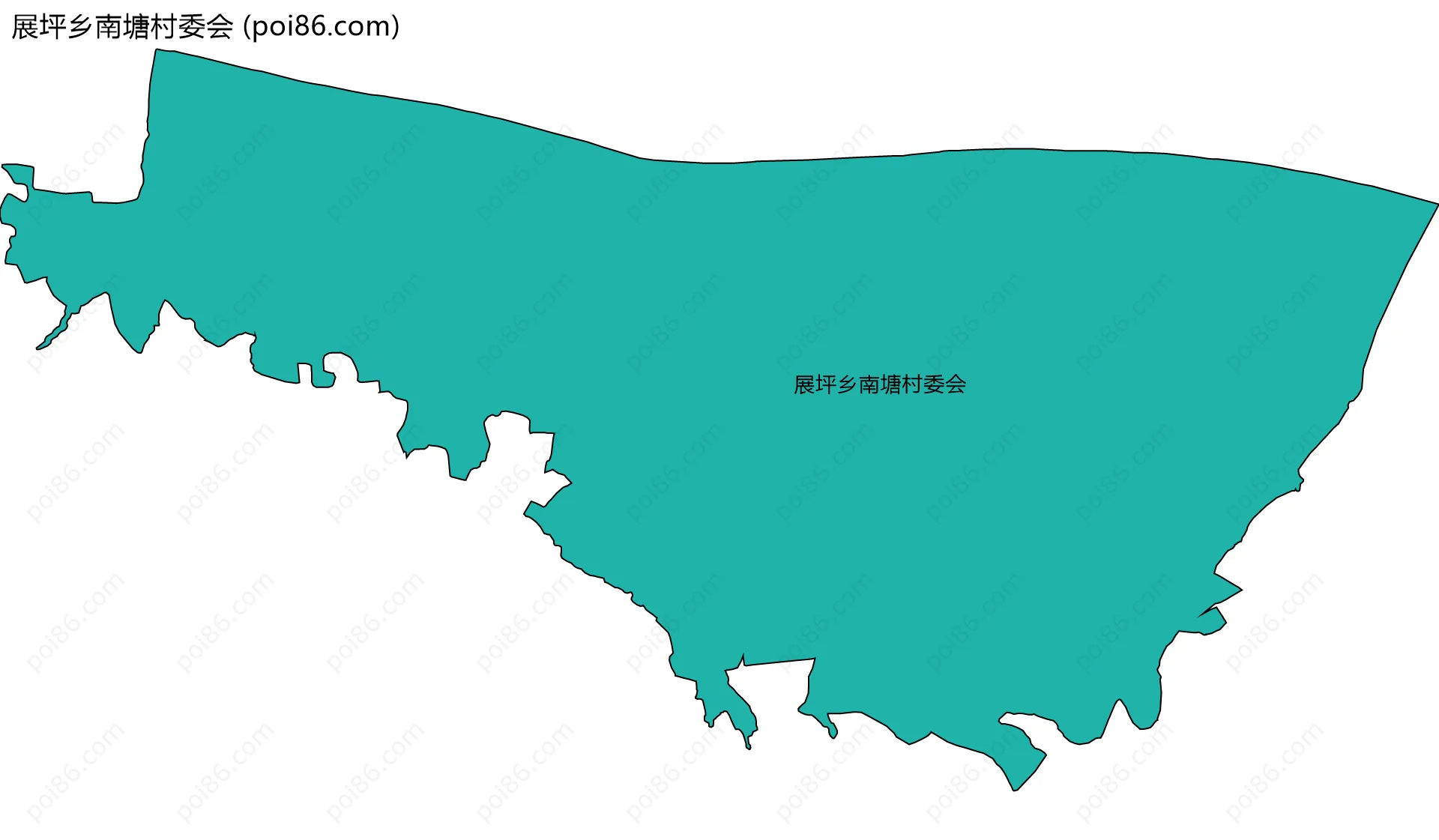 展坪乡南塘村委会边界地图