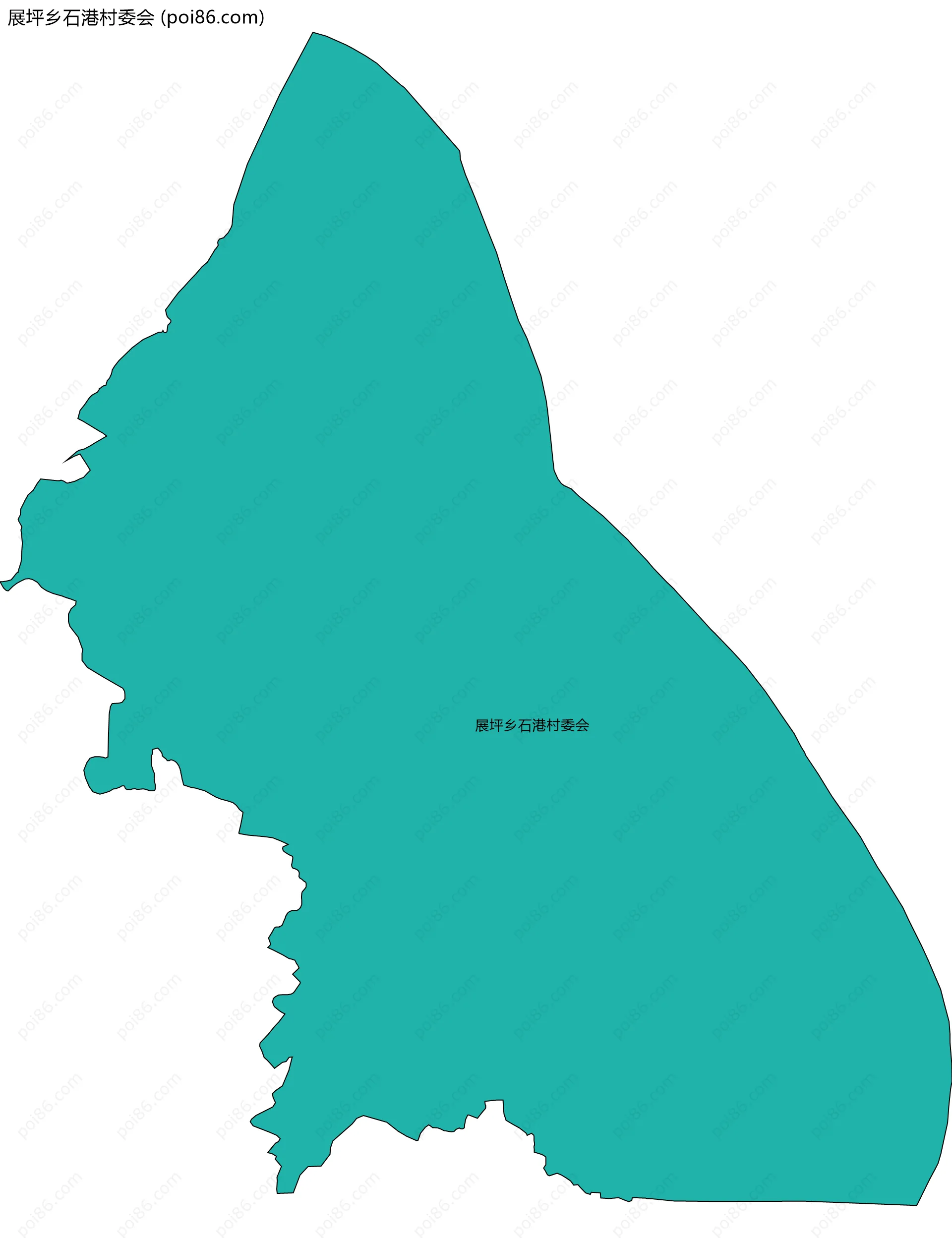 展坪乡石港村委会边界地图