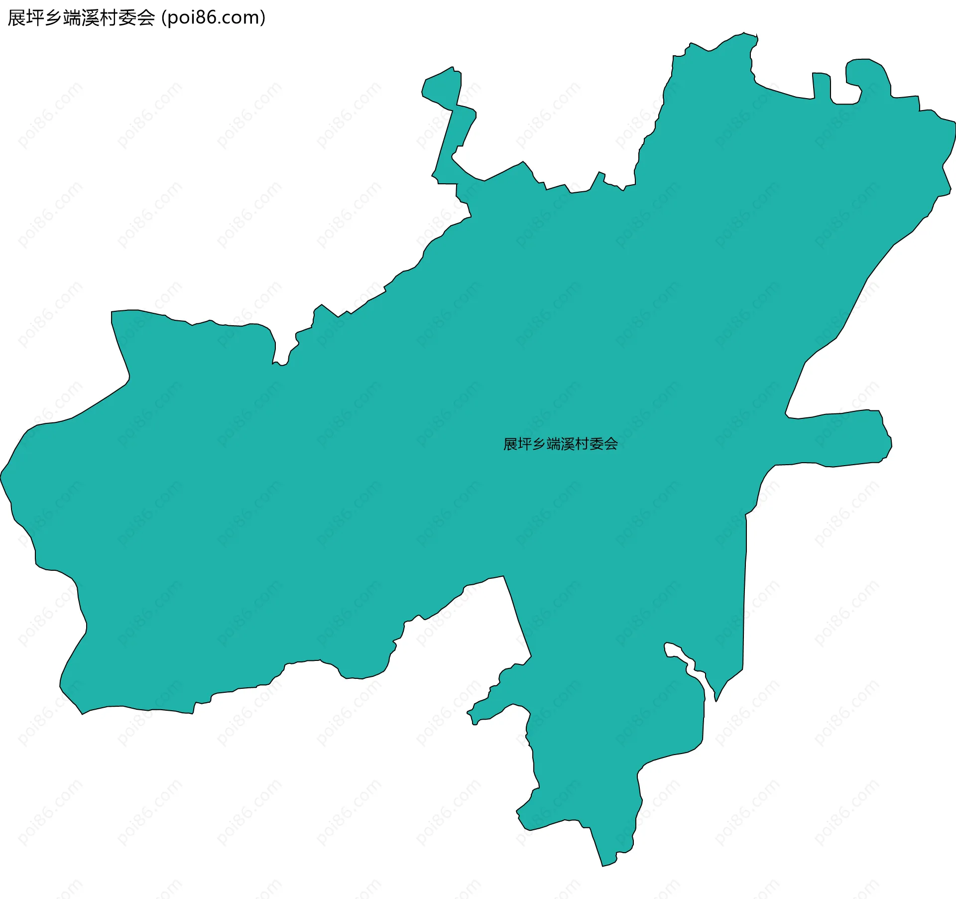 展坪乡端溪村委会边界地图