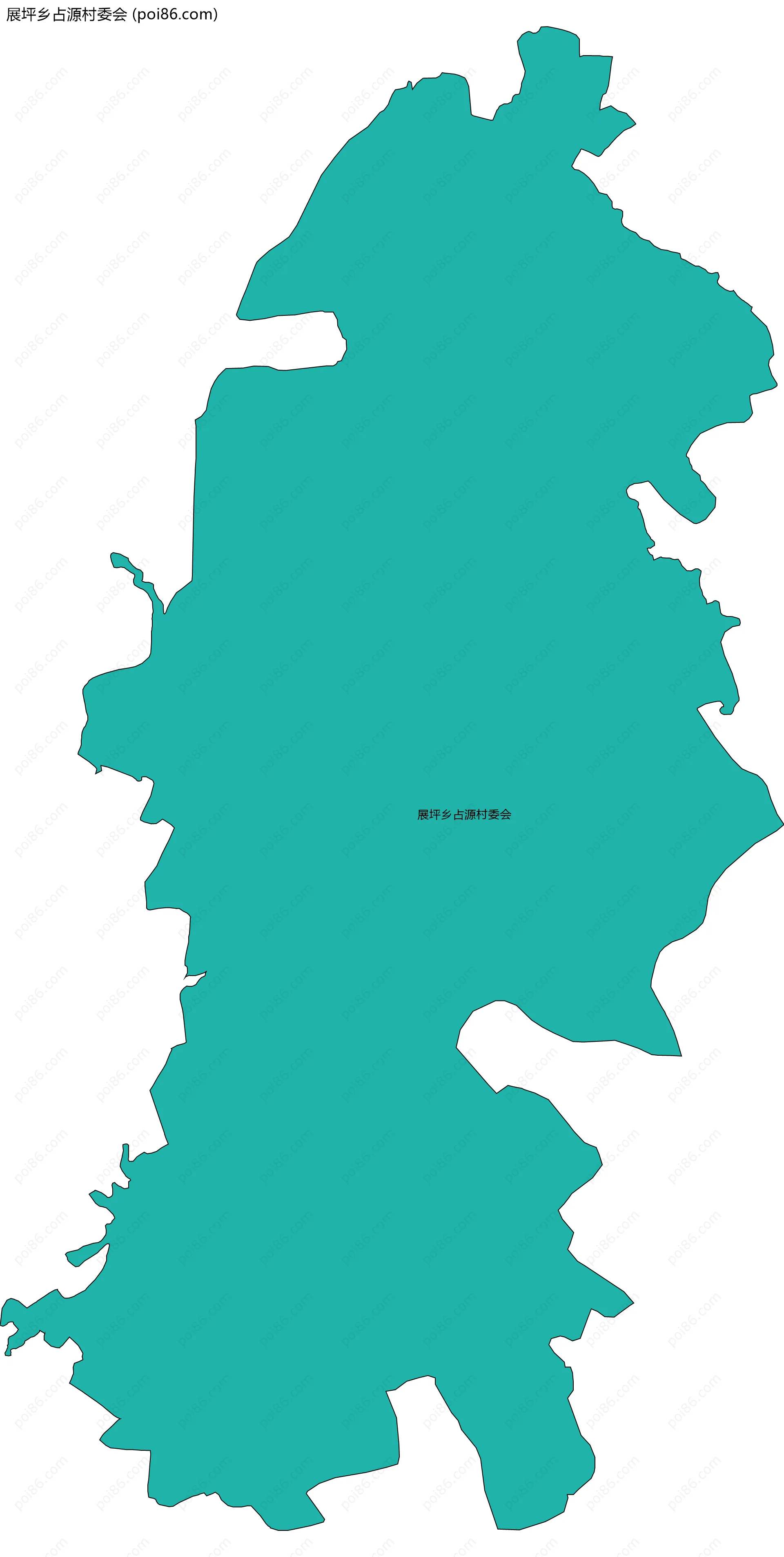 展坪乡占源村委会边界地图