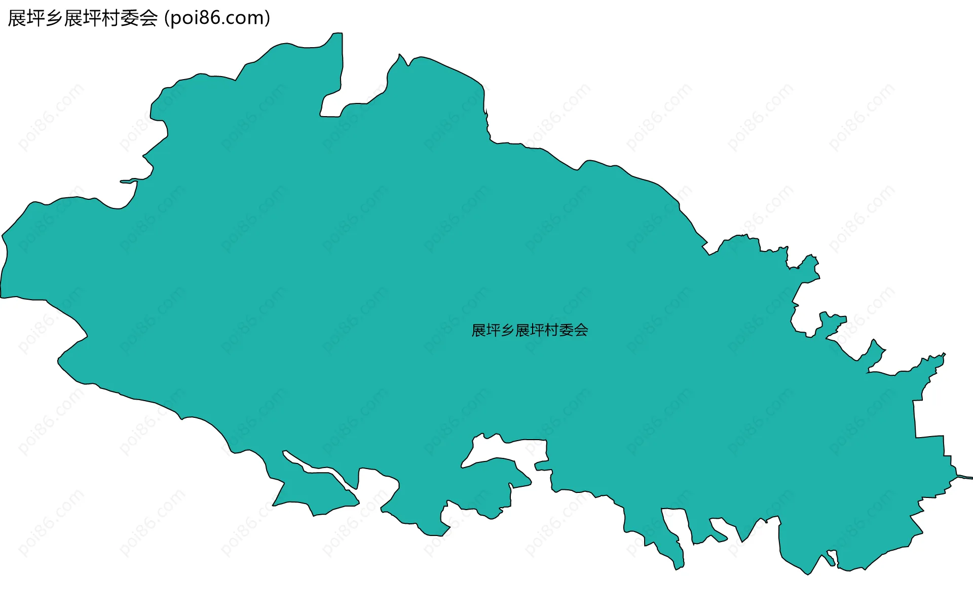 展坪乡展坪村委会边界地图