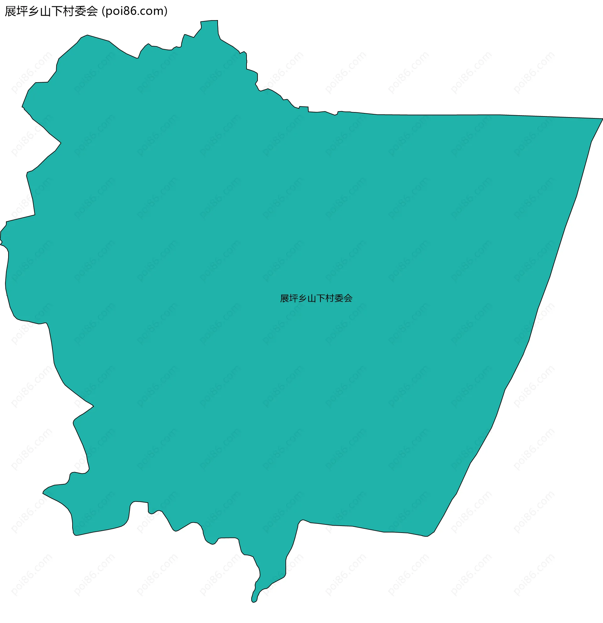 展坪乡山下村委会边界地图